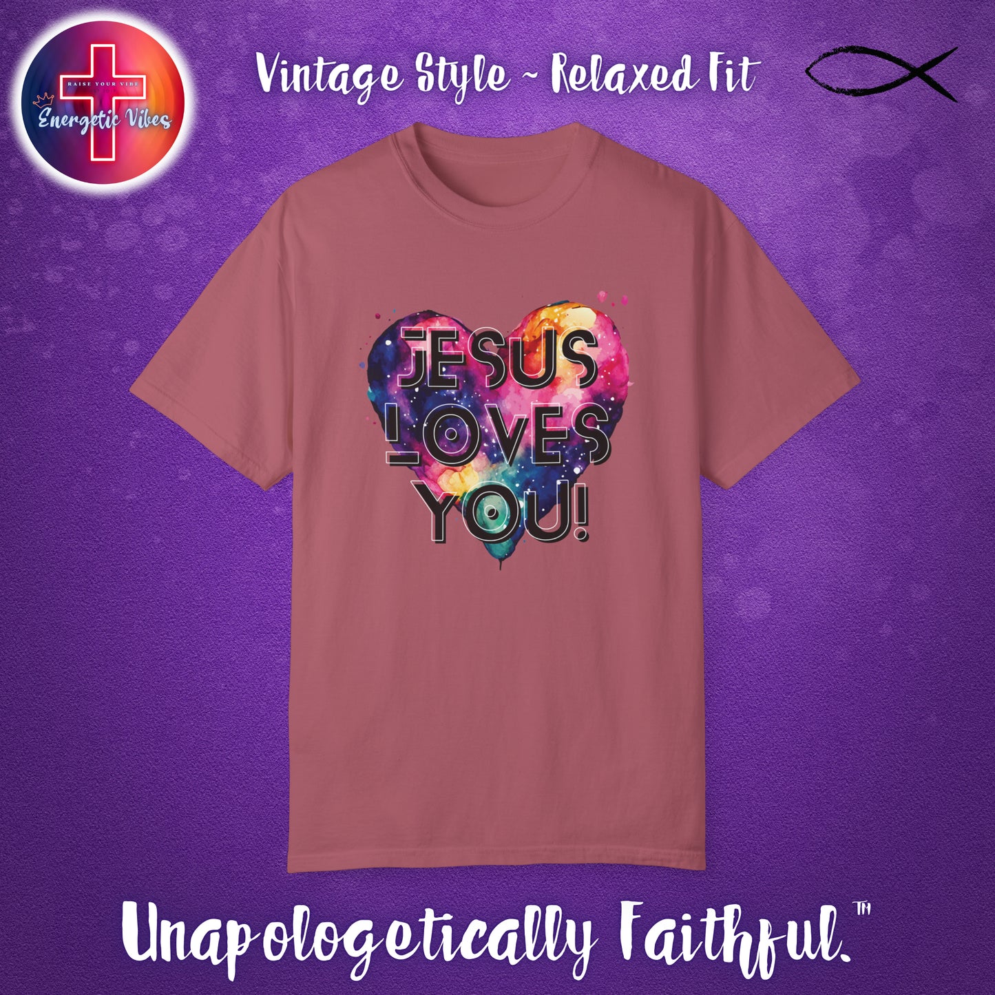 Jesus Loves You! Unisex Christian T-Shirt | Vintage Style Relaxed Tee