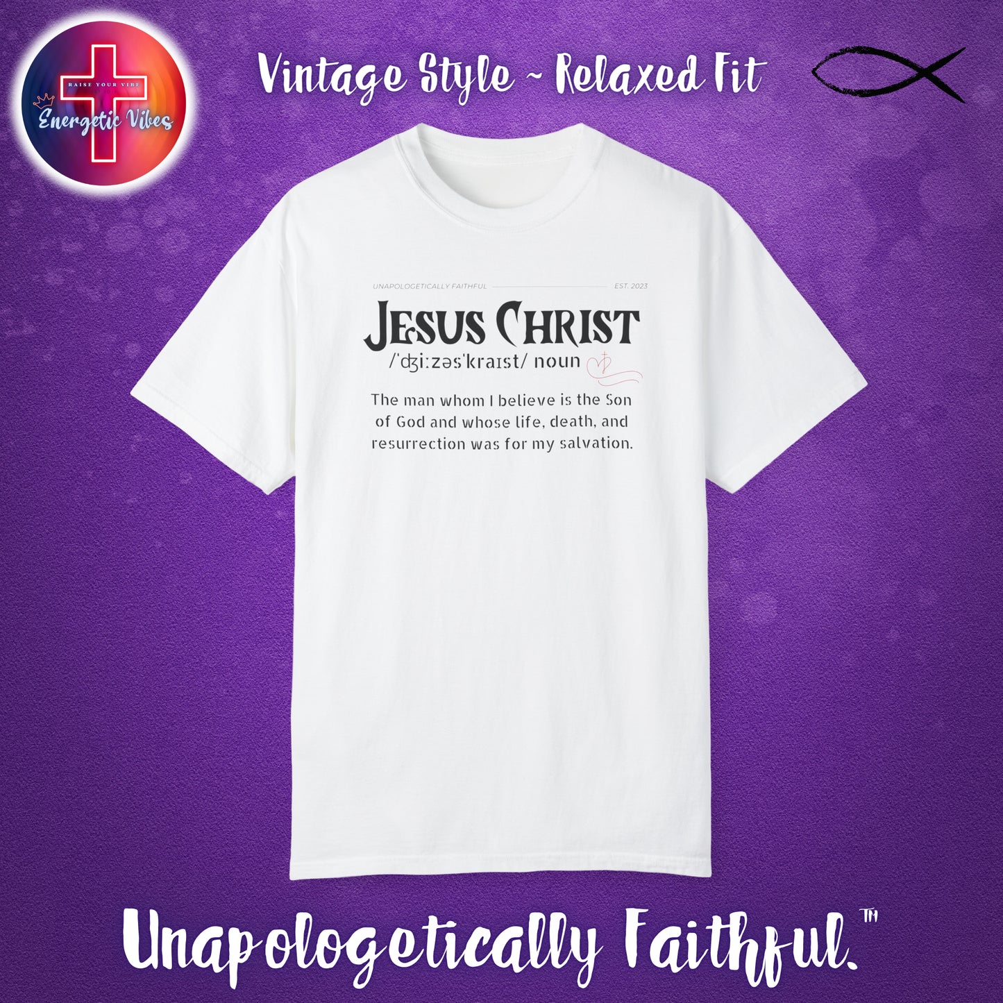 Jesus Christ Unisex Christian T-Shirt | Vintage Style Relaxed Tee