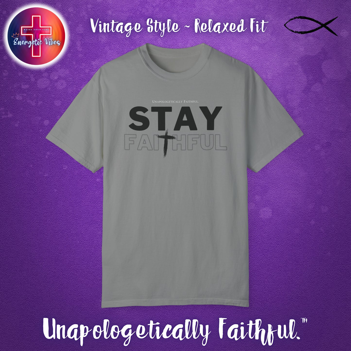 Stay Faithful Unisex Christian T-Shirt | Vintage Style Relaxed Tee