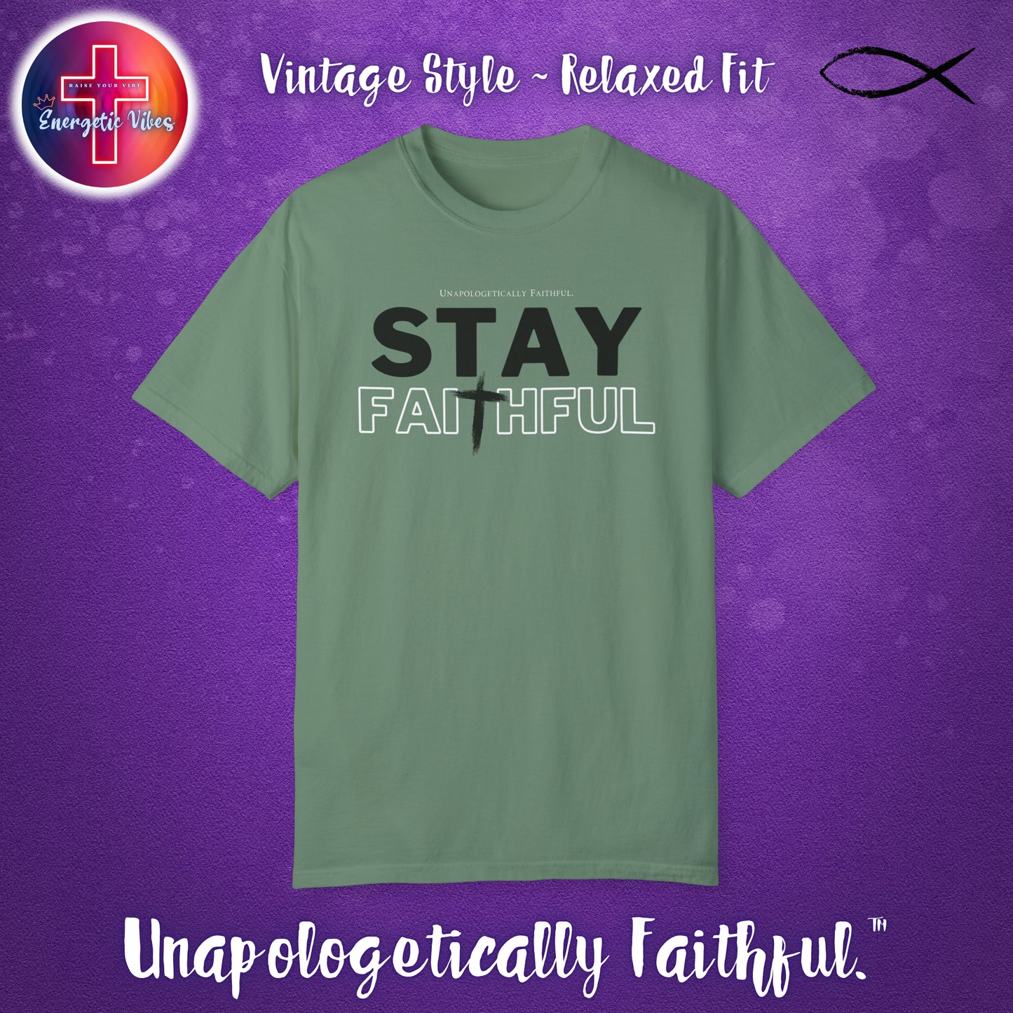 Stay Faithful Unisex Christian T-Shirt | Vintage Style Relaxed Tee