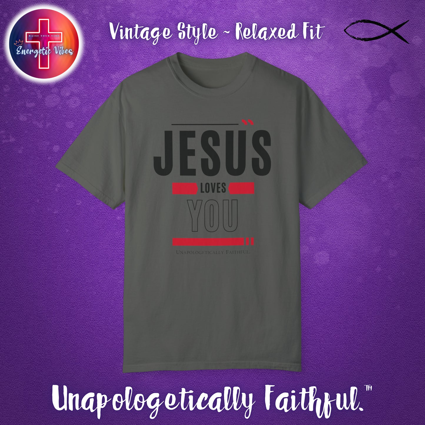 Jesus Loves YOU Unisex Christian T-Shirt | Vintage Style Relaxed Tee