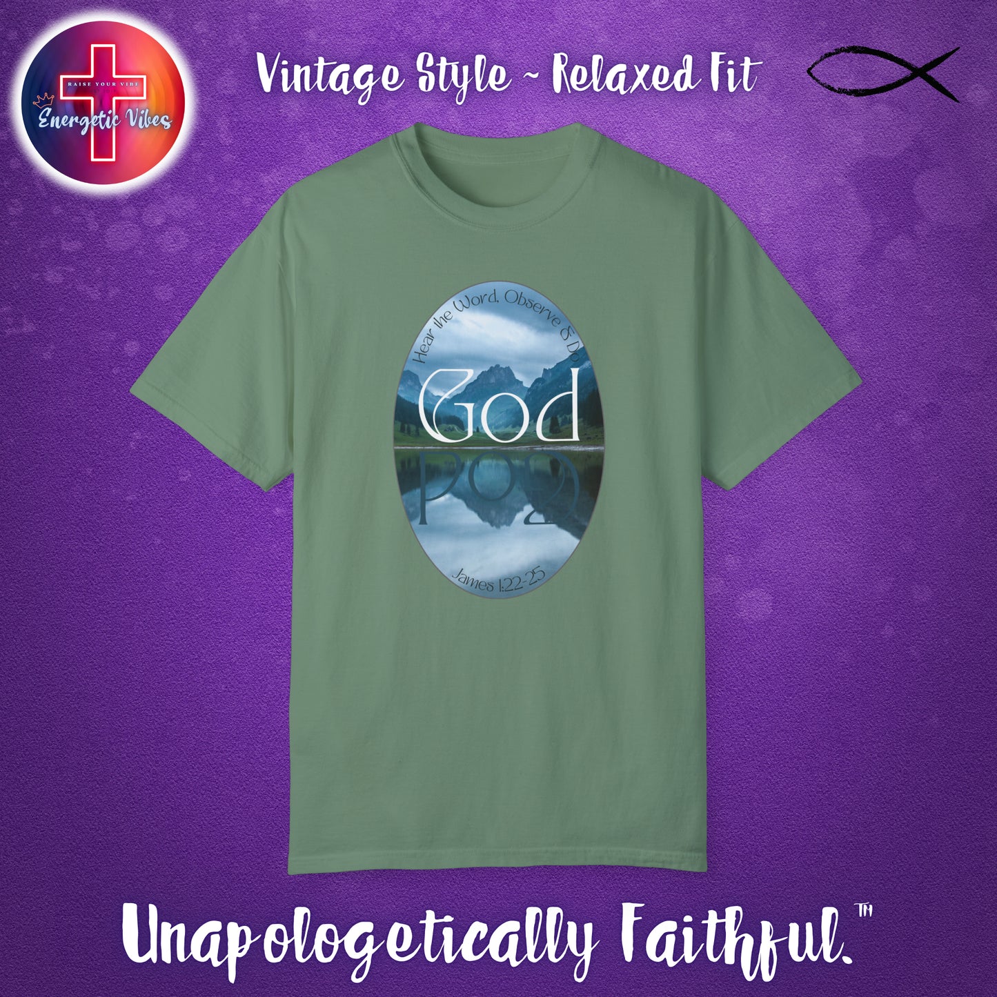 Mirror God Unisex Christian T-Shirt | Vintage Style Relaxed Tee