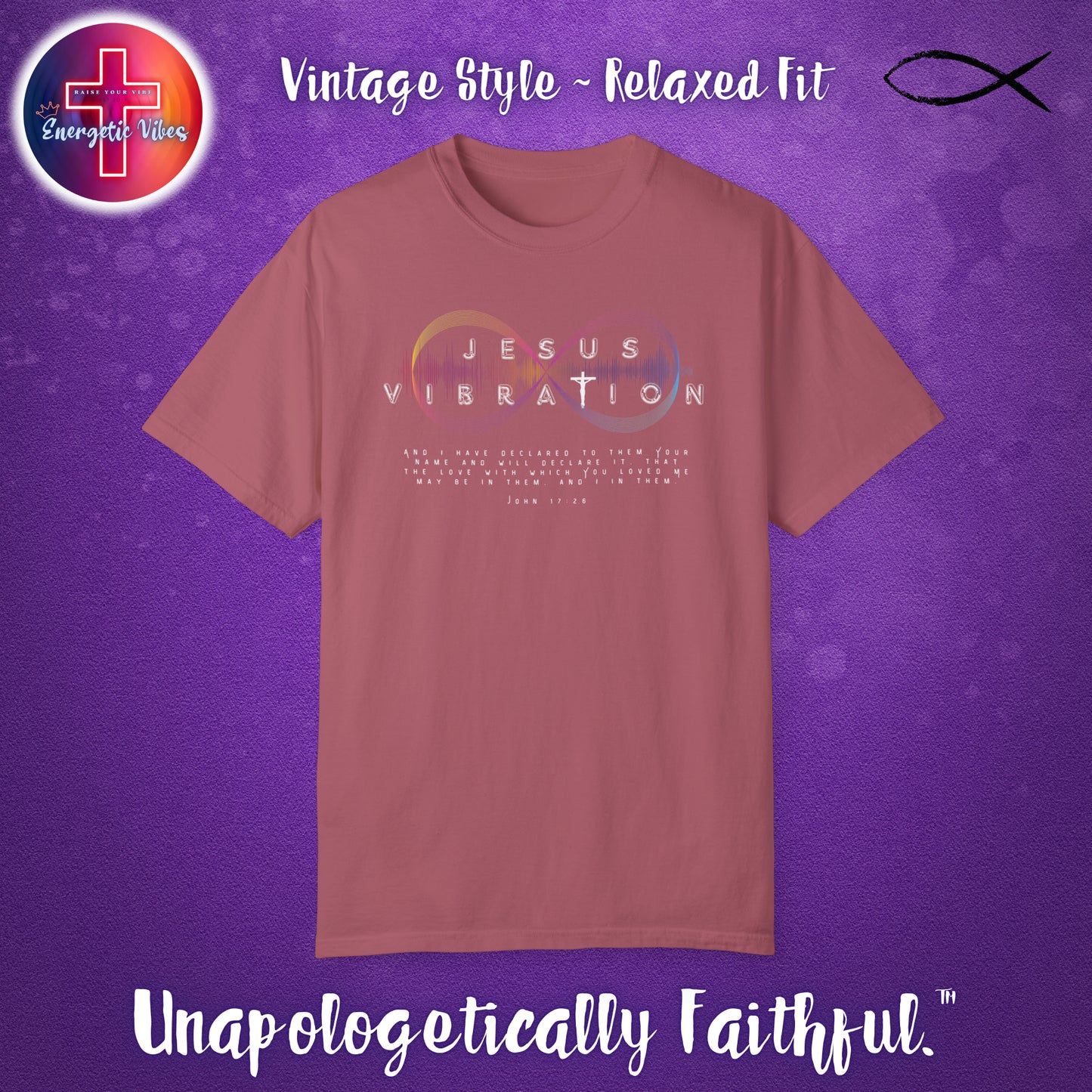 Jesus Vibration Unisex Christian T-Shirt | Vintage Style Relaxed Tee