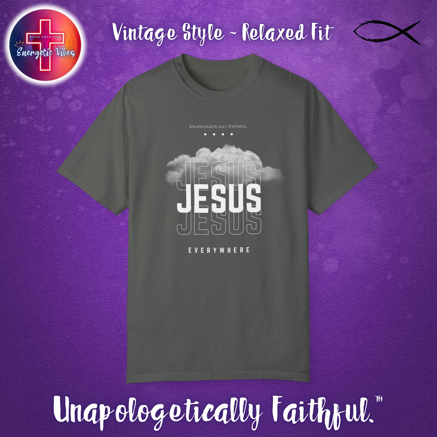 Jesus, Jesus, Jesus Everywhere Unisex Christian T-Shirt | Vintage Style Relaxed Tee