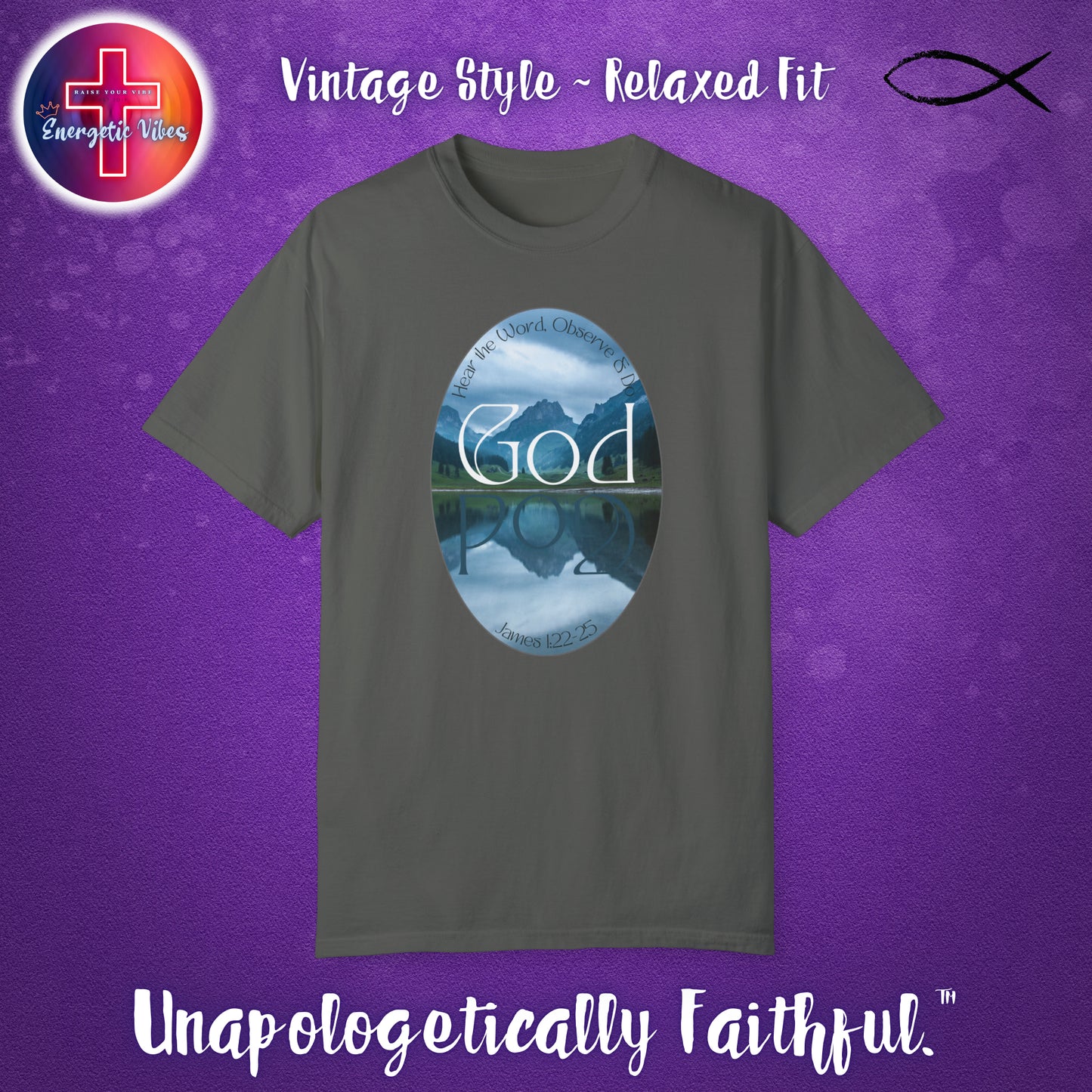 Mirror God Unisex Christian T-Shirt | Vintage Style Relaxed Tee