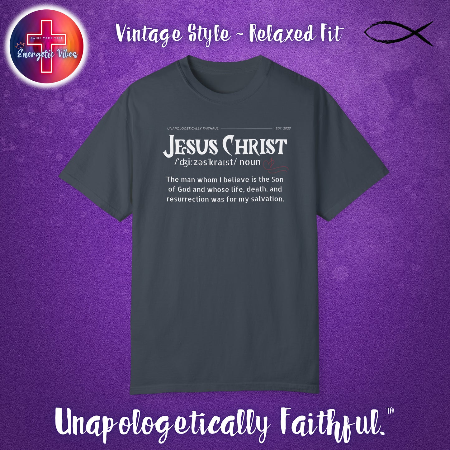 Jesus Christ Unisex Christian T-Shirt | Vintage Style Relaxed Tee