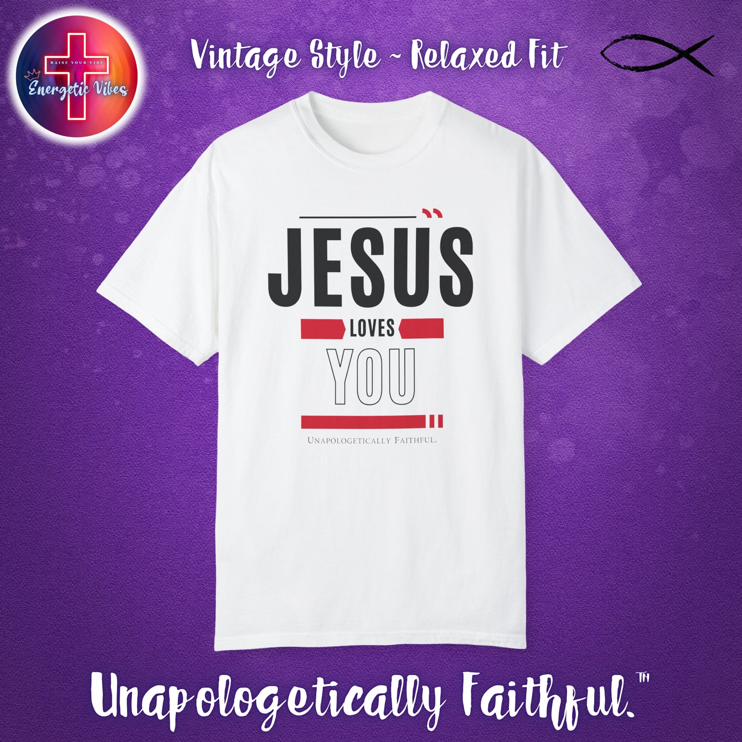 Jesus Loves YOU Unisex Christian T-Shirt | Vintage Style Relaxed Tee