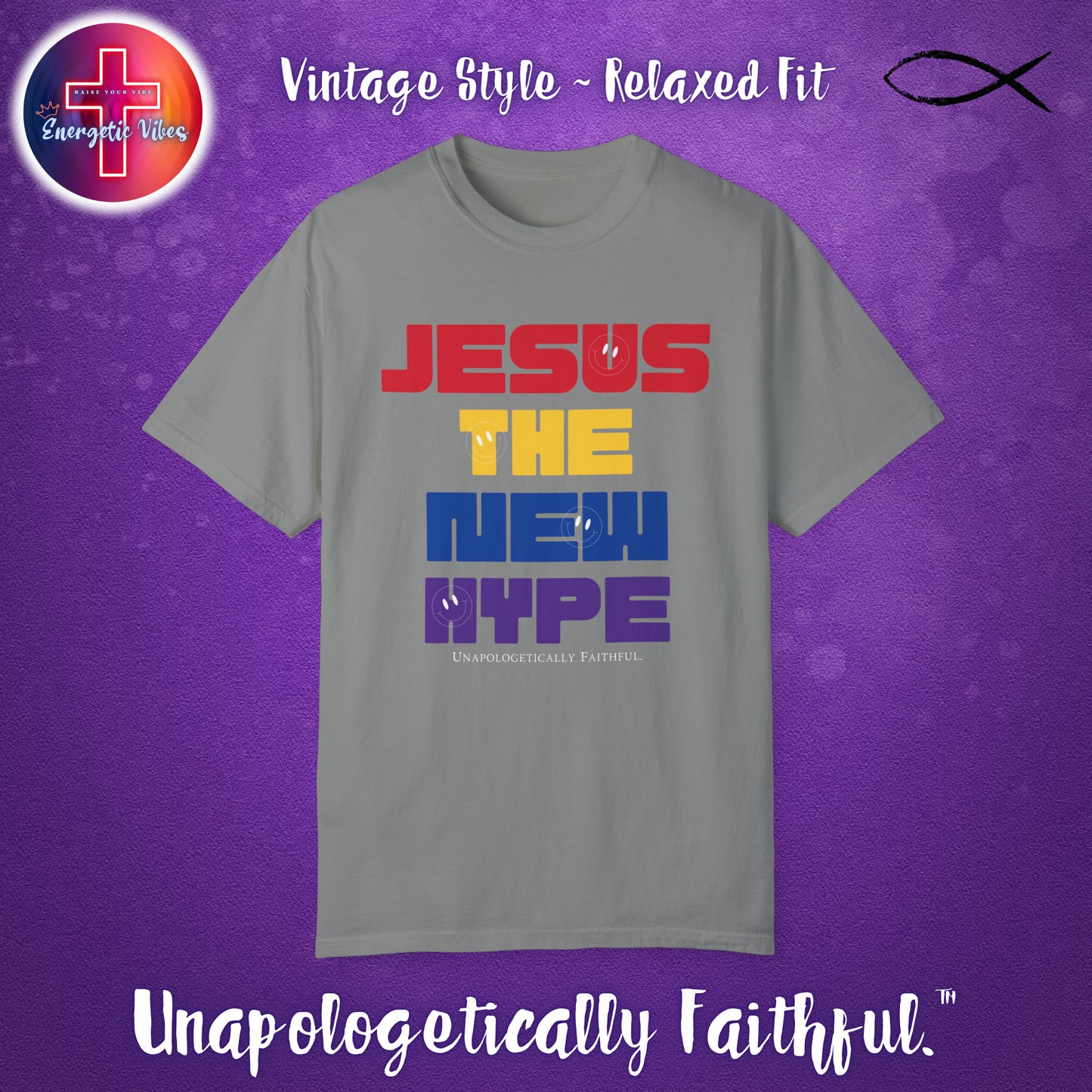 Jesus ~ The New Hype Unisex Christian T-Shirt | Vintage Style Relaxed Tee