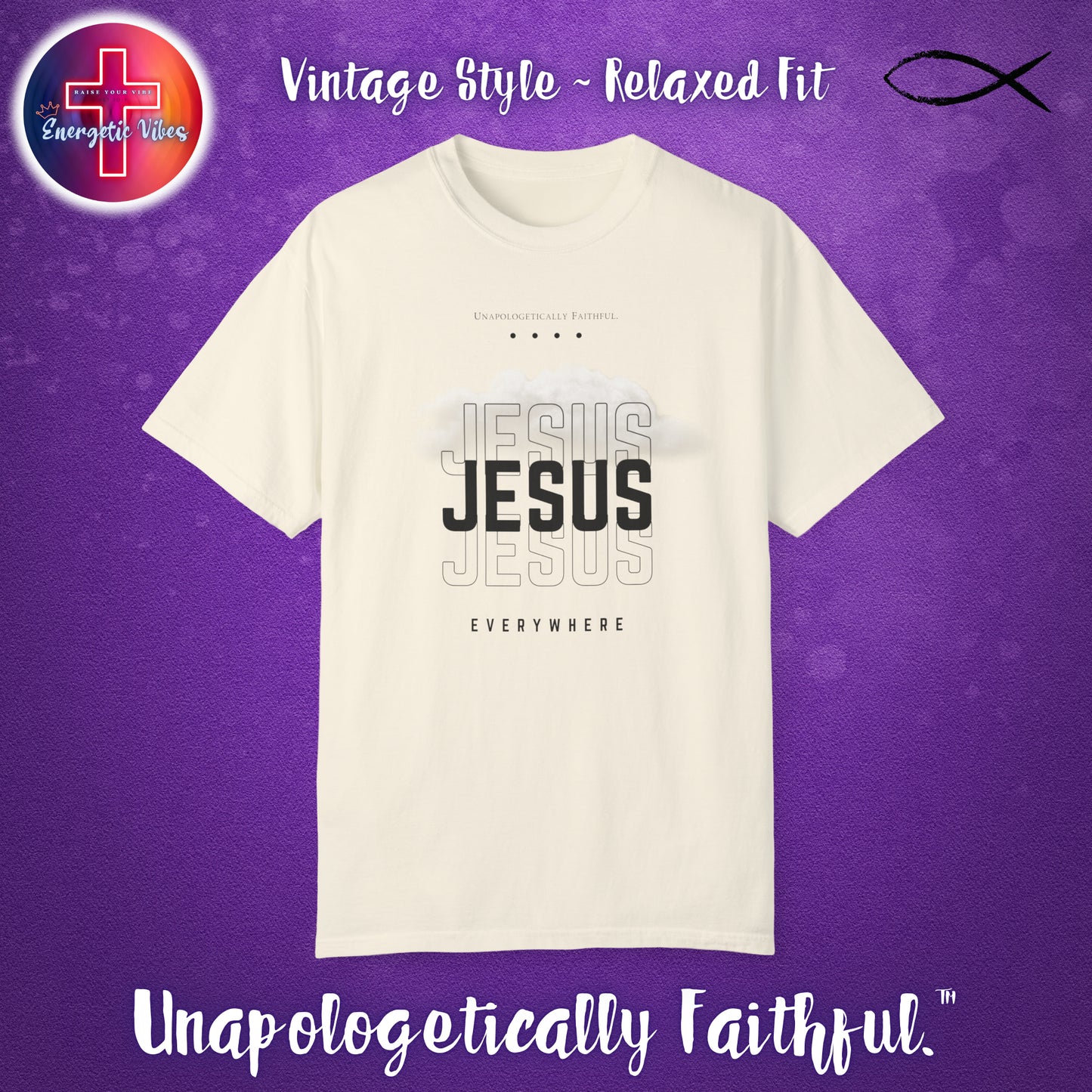 Jesus, Jesus, Jesus Everywhere Unisex Christian T-Shirt | Vintage Style Relaxed Tee