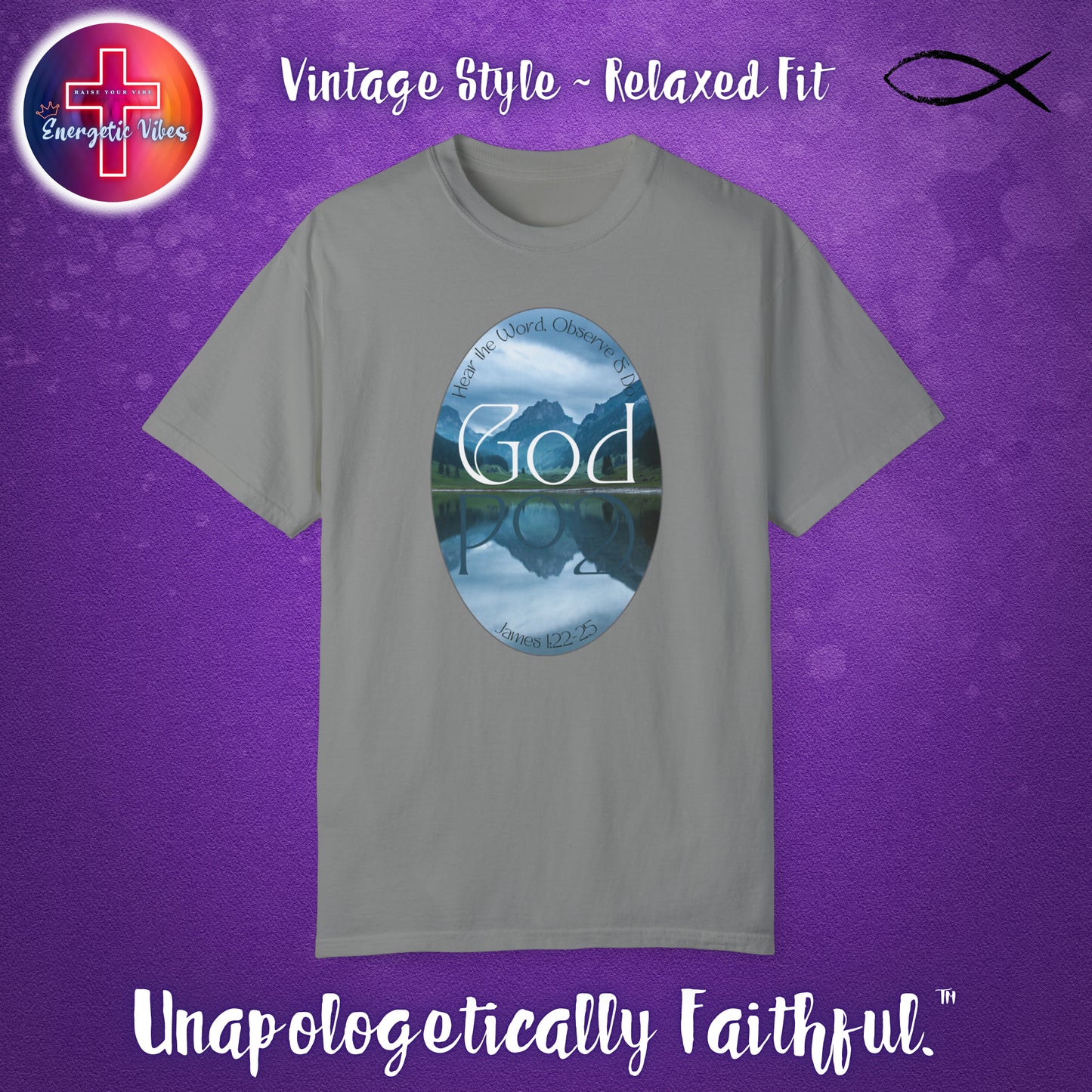 Mirror God Unisex Christian T-Shirt | Vintage Style Relaxed Tee