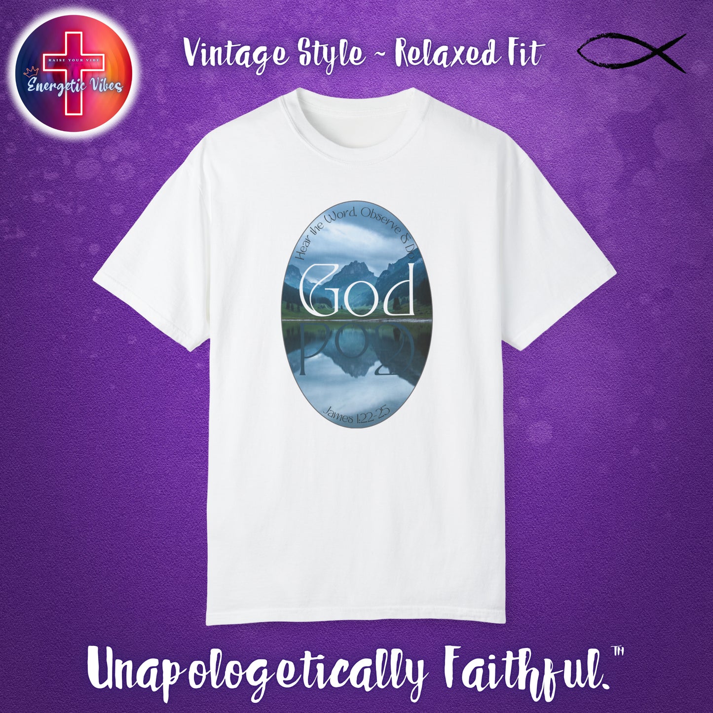 Mirror God Unisex Christian T-Shirt | Vintage Style Relaxed Tee