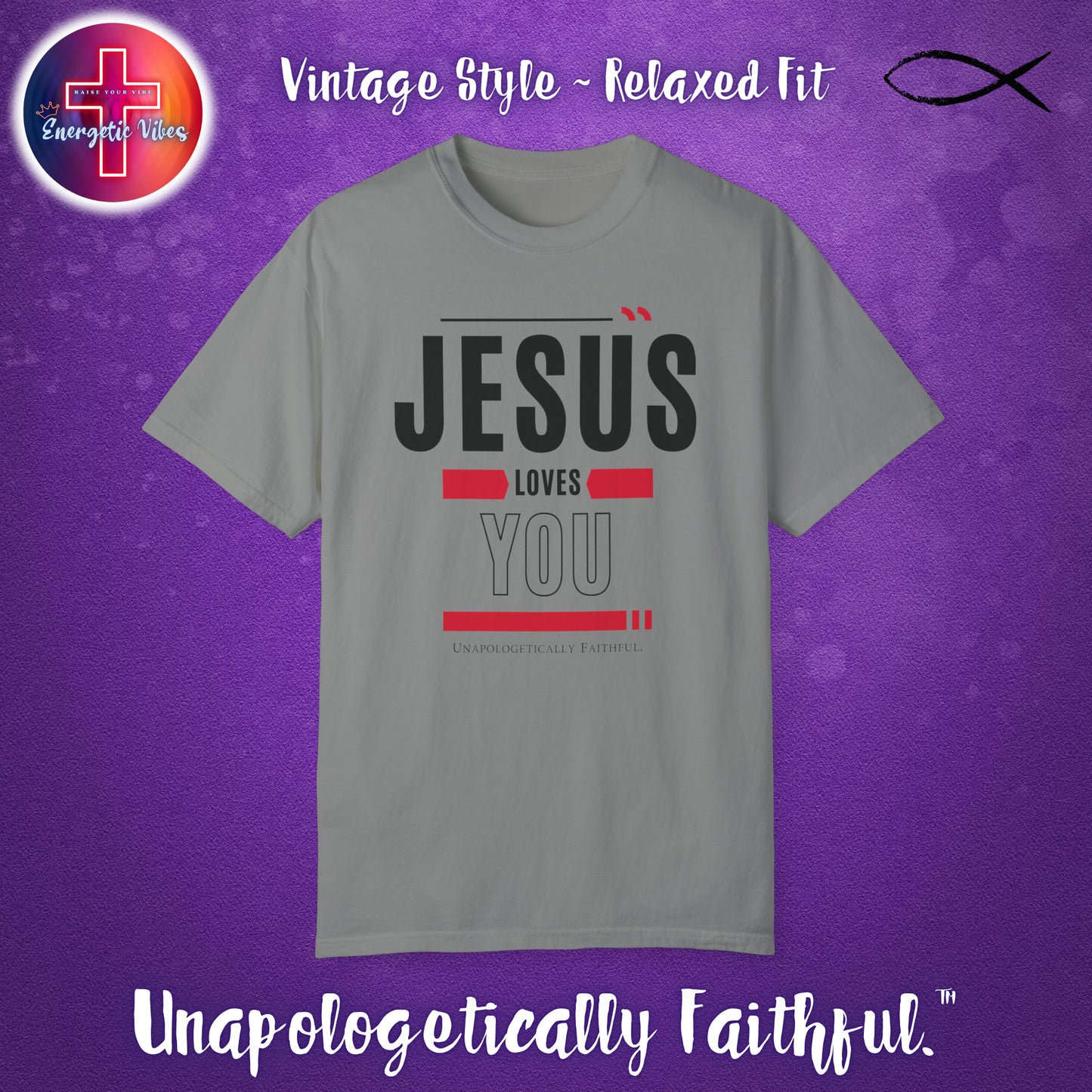 Jesus Loves YOU Unisex Christian T-Shirt | Vintage Style Relaxed Tee