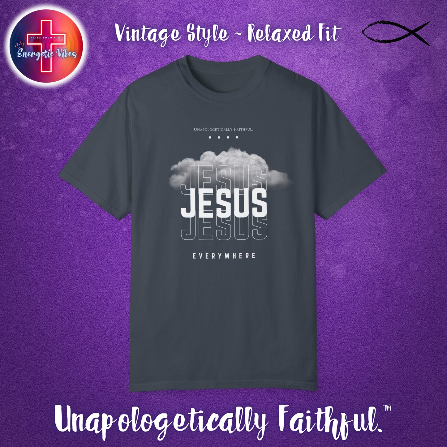 Jesus, Jesus, Jesus Everywhere Unisex Christian T-Shirt | Vintage Style Relaxed Tee