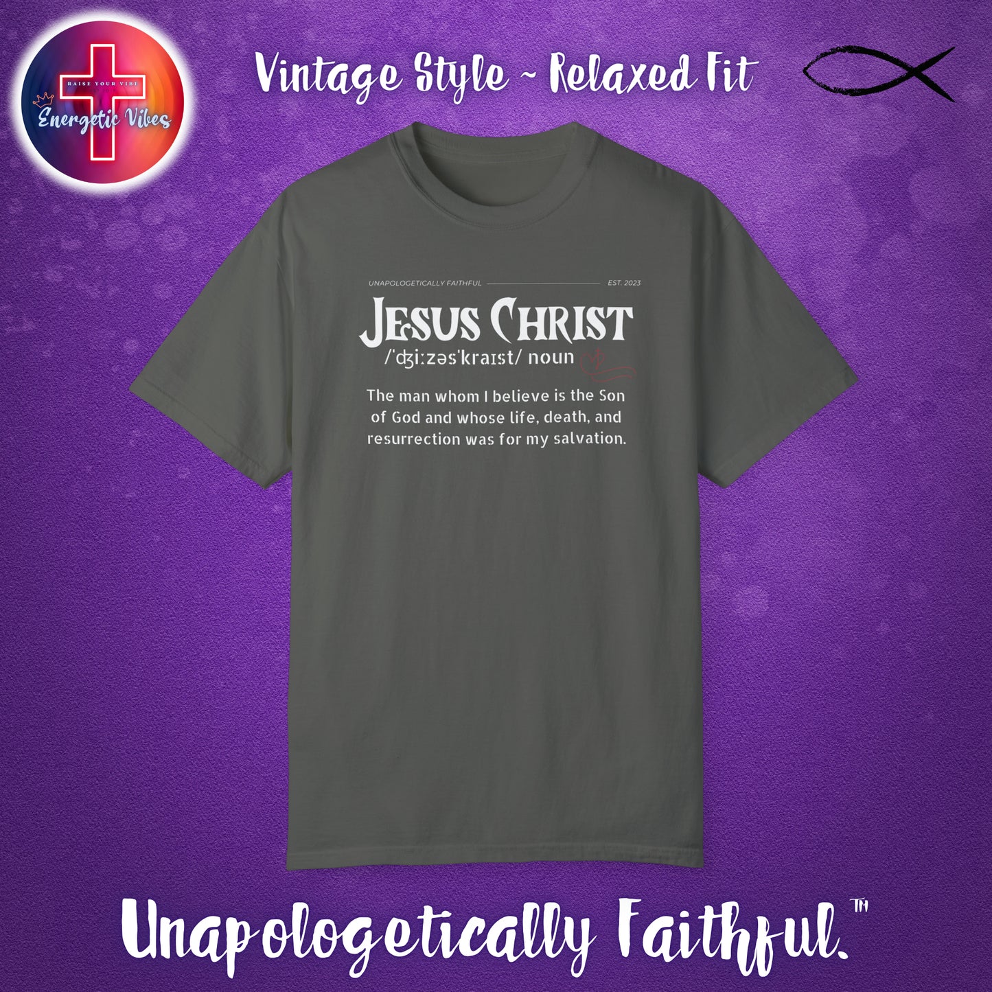 Jesus Christ Unisex Christian T-Shirt | Vintage Style Relaxed Tee