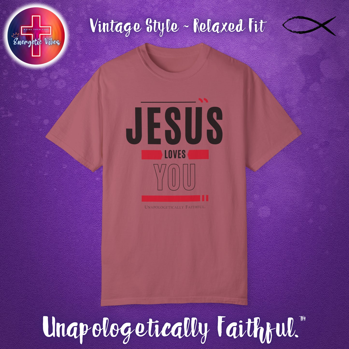 Jesus Loves YOU Unisex Christian T-Shirt | Vintage Style Relaxed Tee