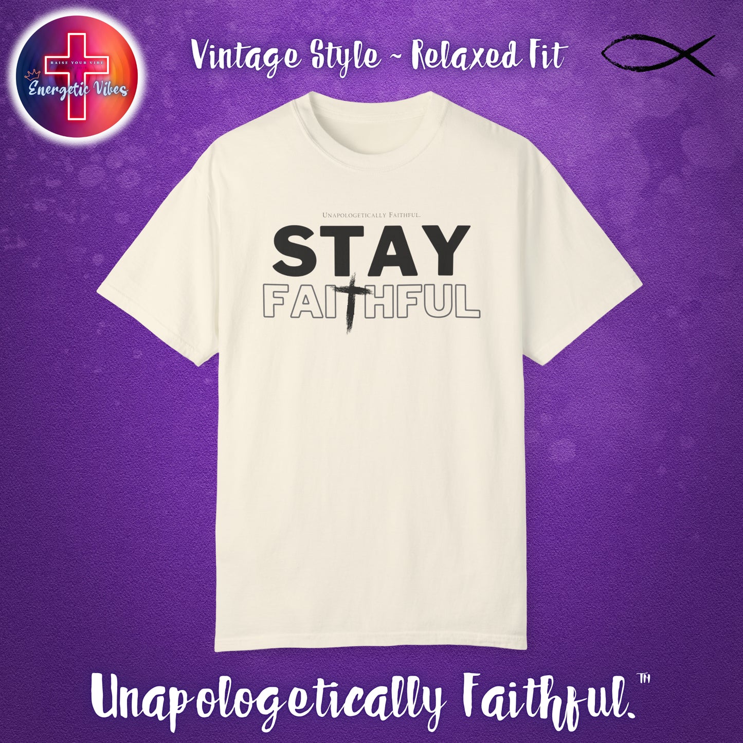 Stay Faithful Unisex Christian T-Shirt | Vintage Style Relaxed Tee