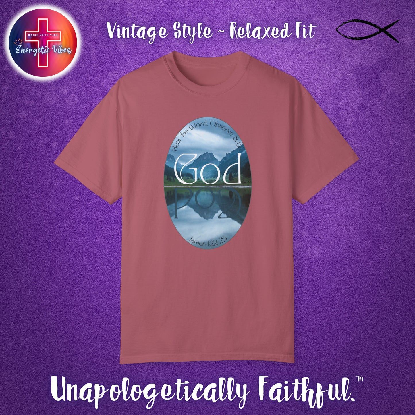 Mirror God Unisex Christian T-Shirt | Vintage Style Relaxed Tee