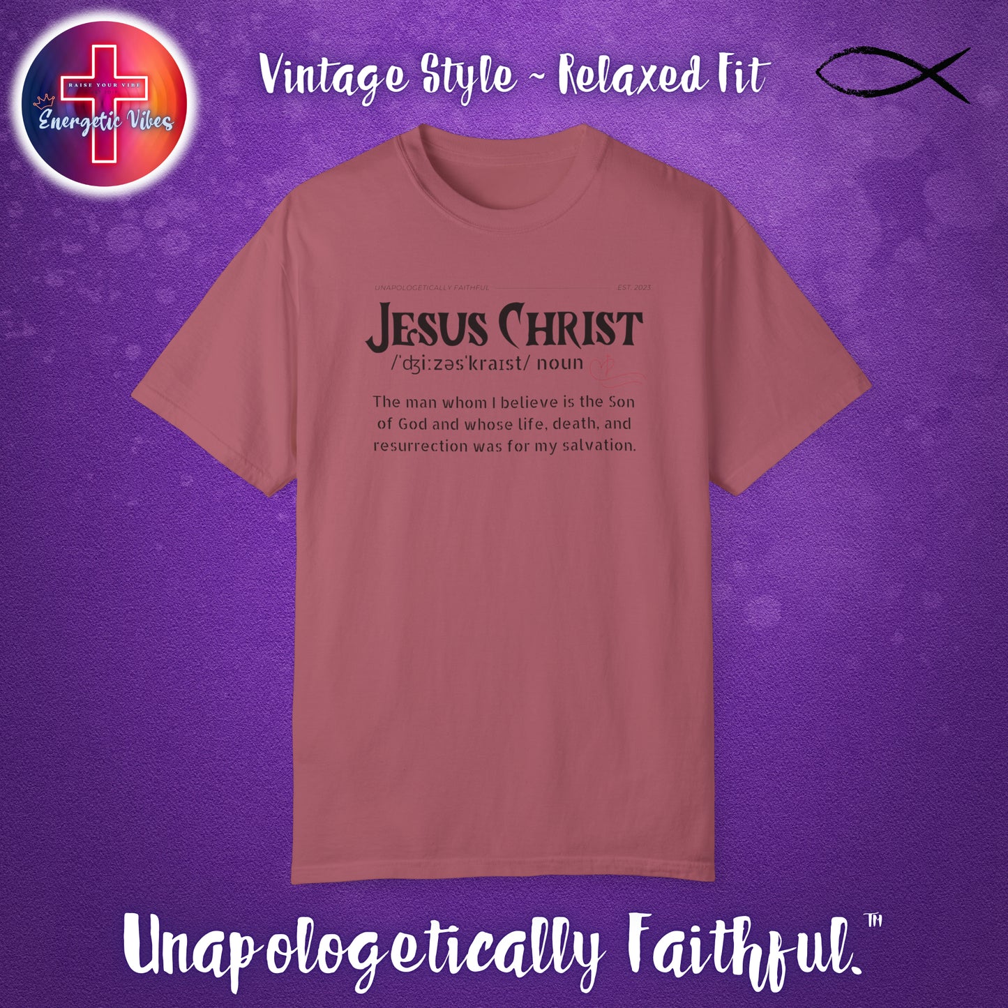 Jesus Christ Unisex Christian T-Shirt | Vintage Style Relaxed Tee