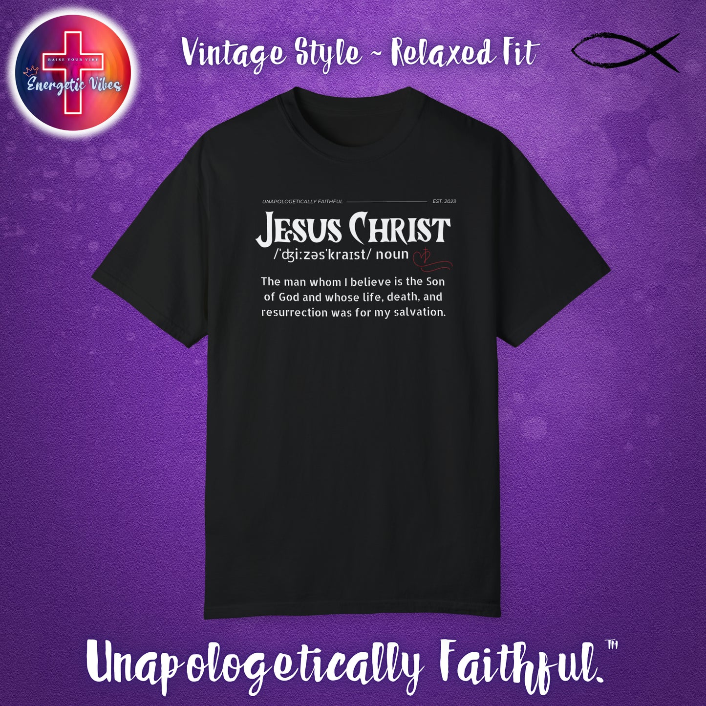 Jesus Christ Unisex Christian T-Shirt | Vintage Style Relaxed Tee