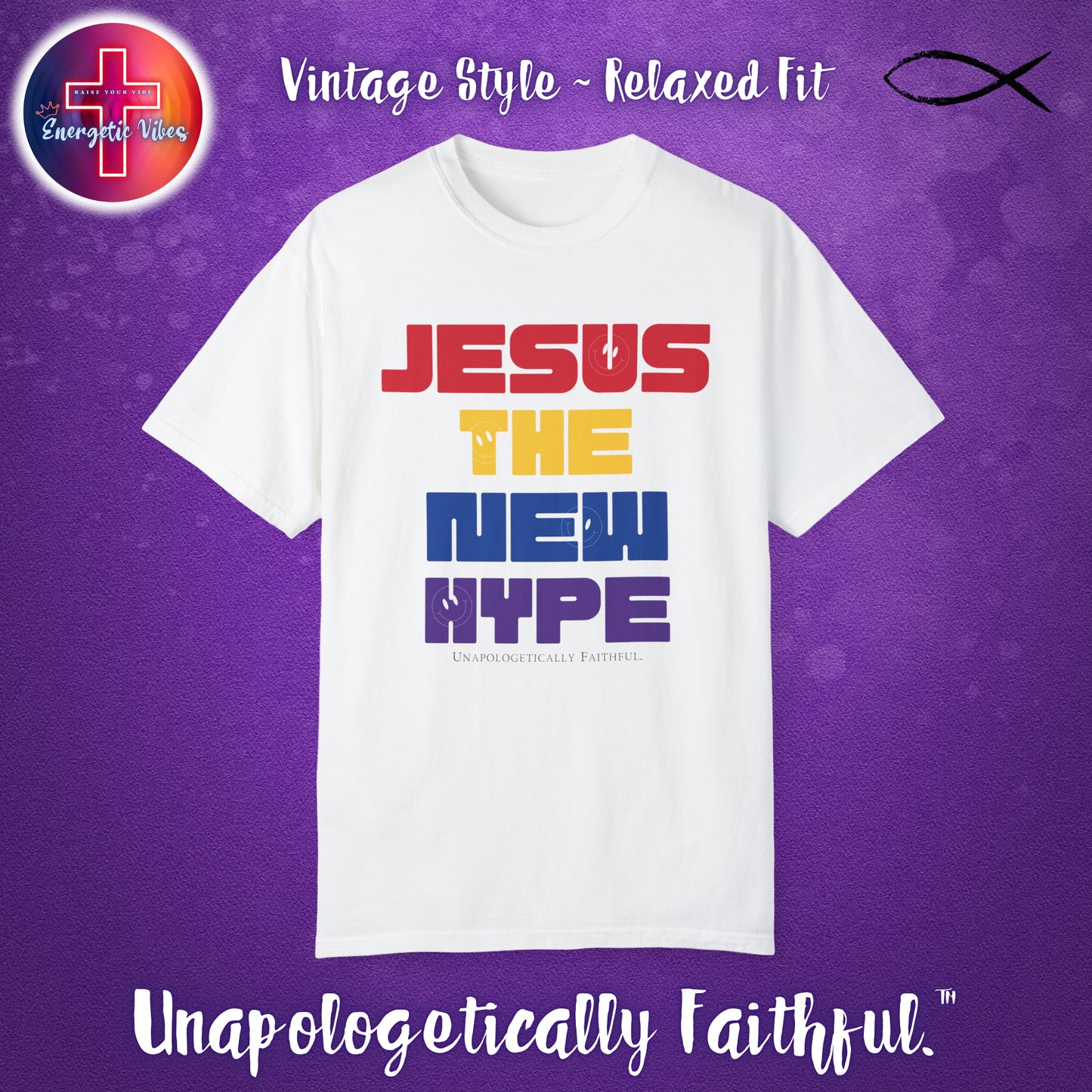 Jesus ~ The New Hype Unisex Christian T-Shirt | Vintage Style Relaxed Tee