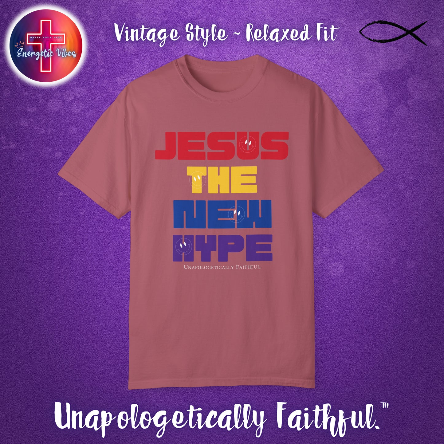 Jesus ~ The New Hype Unisex Christian T-Shirt | Vintage Style Relaxed Tee