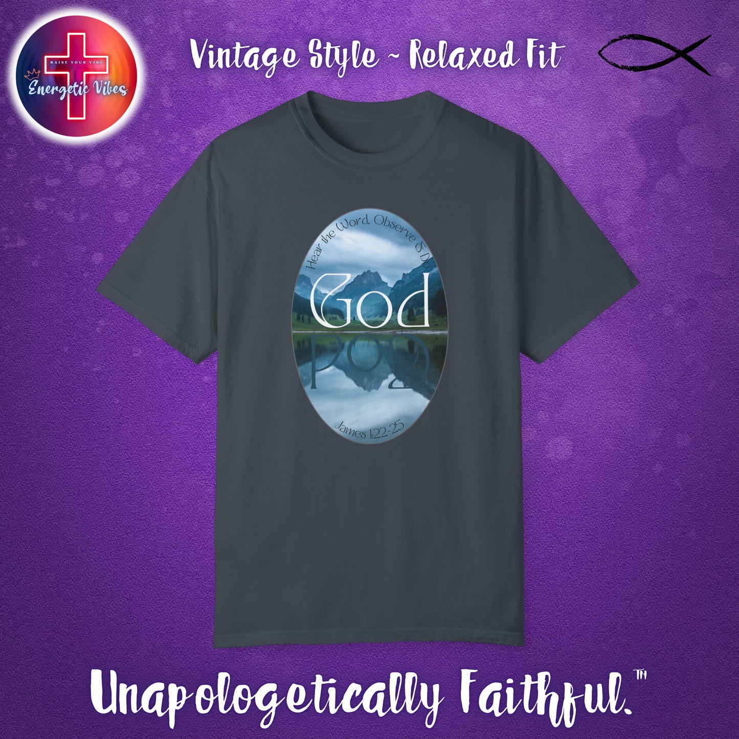 Mirror God Unisex Christian T-Shirt | Vintage Style Relaxed Tee