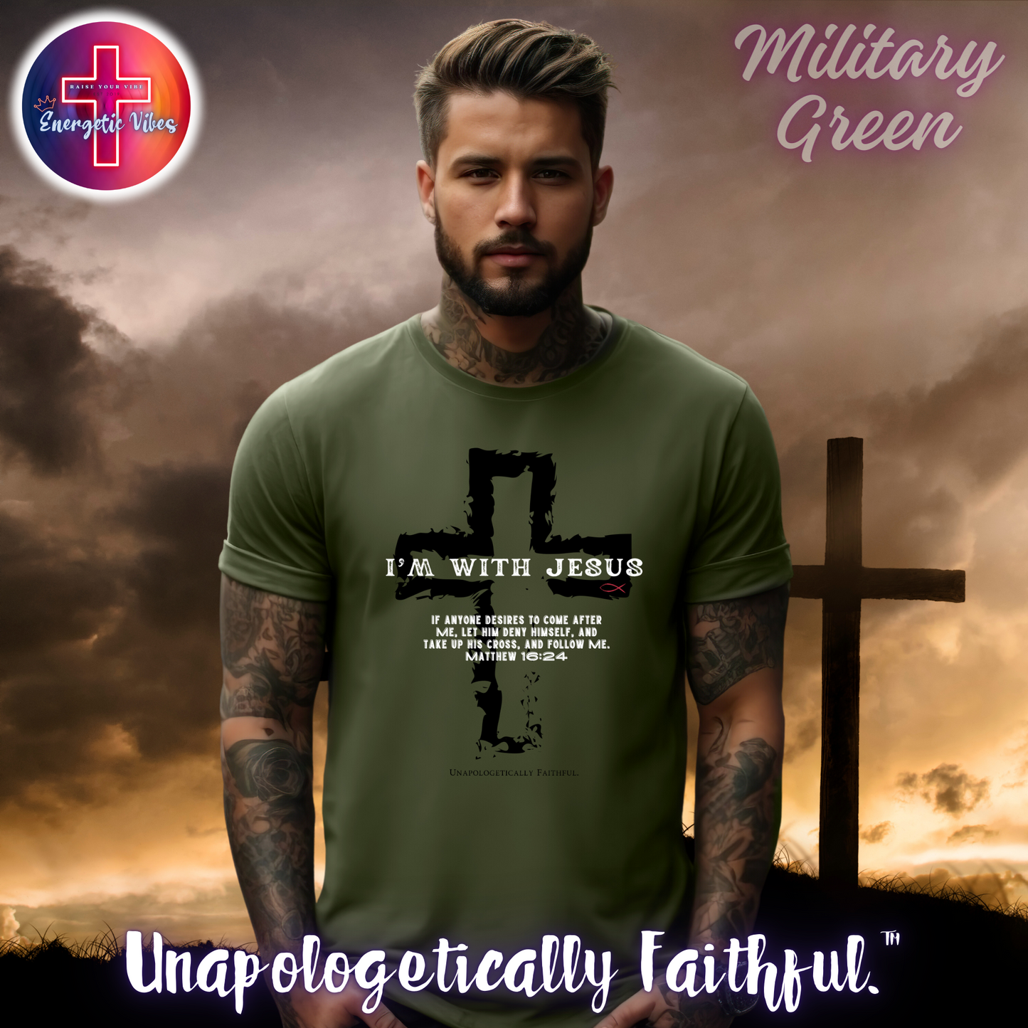 I'm With Jesus Unisex Christian T-Shirt | Classic Style Modern Tee