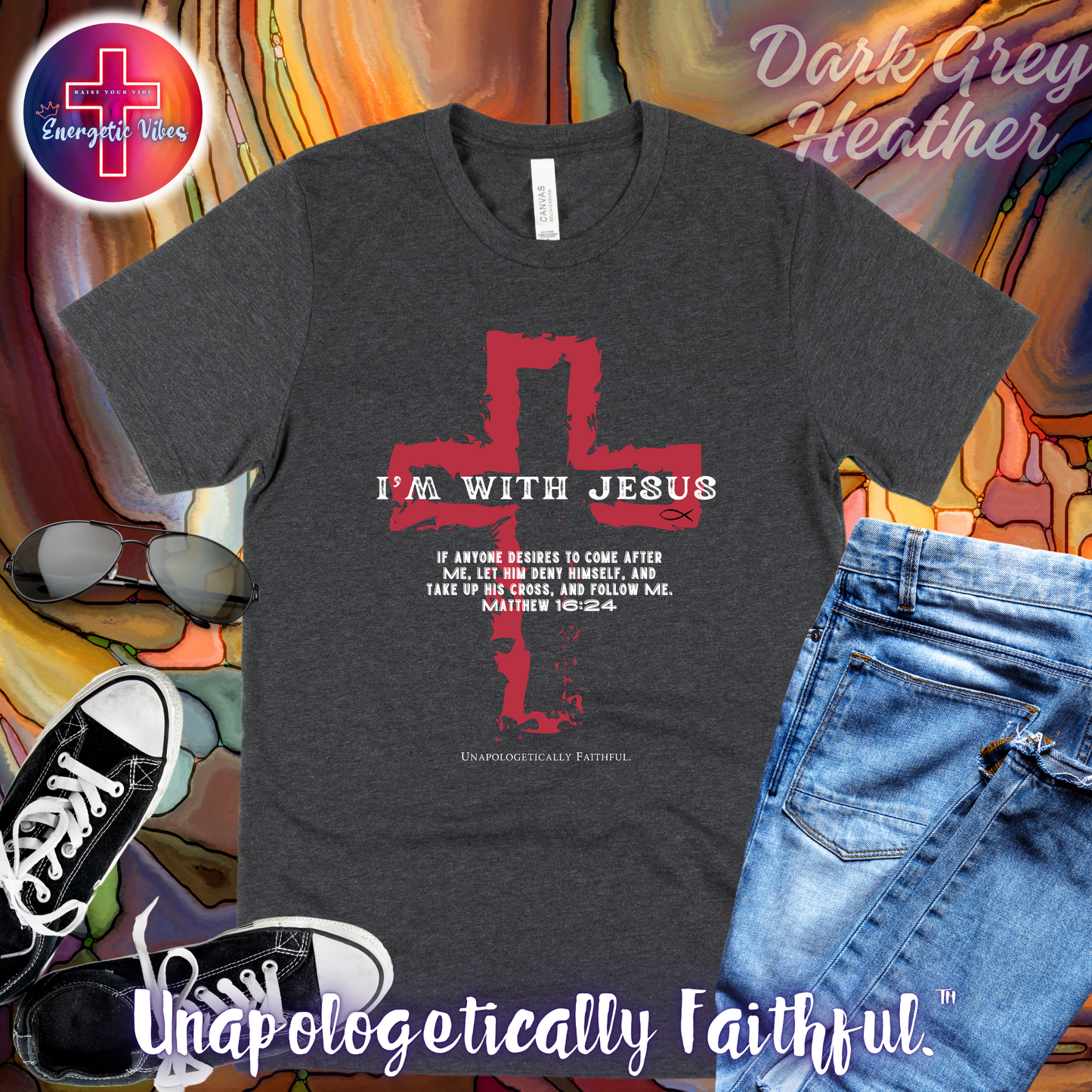 I'm With Jesus Unisex Christian T-Shirt | Classic Style Modern Tee