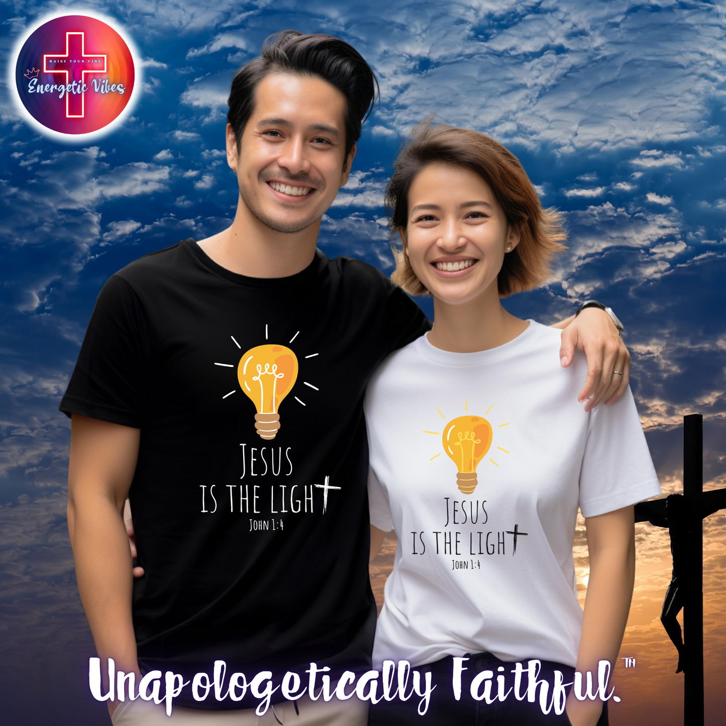 Jesus Is The Light ~ John 1:4 Unisex Christian T-Shirt | Classic Style Modern Tee