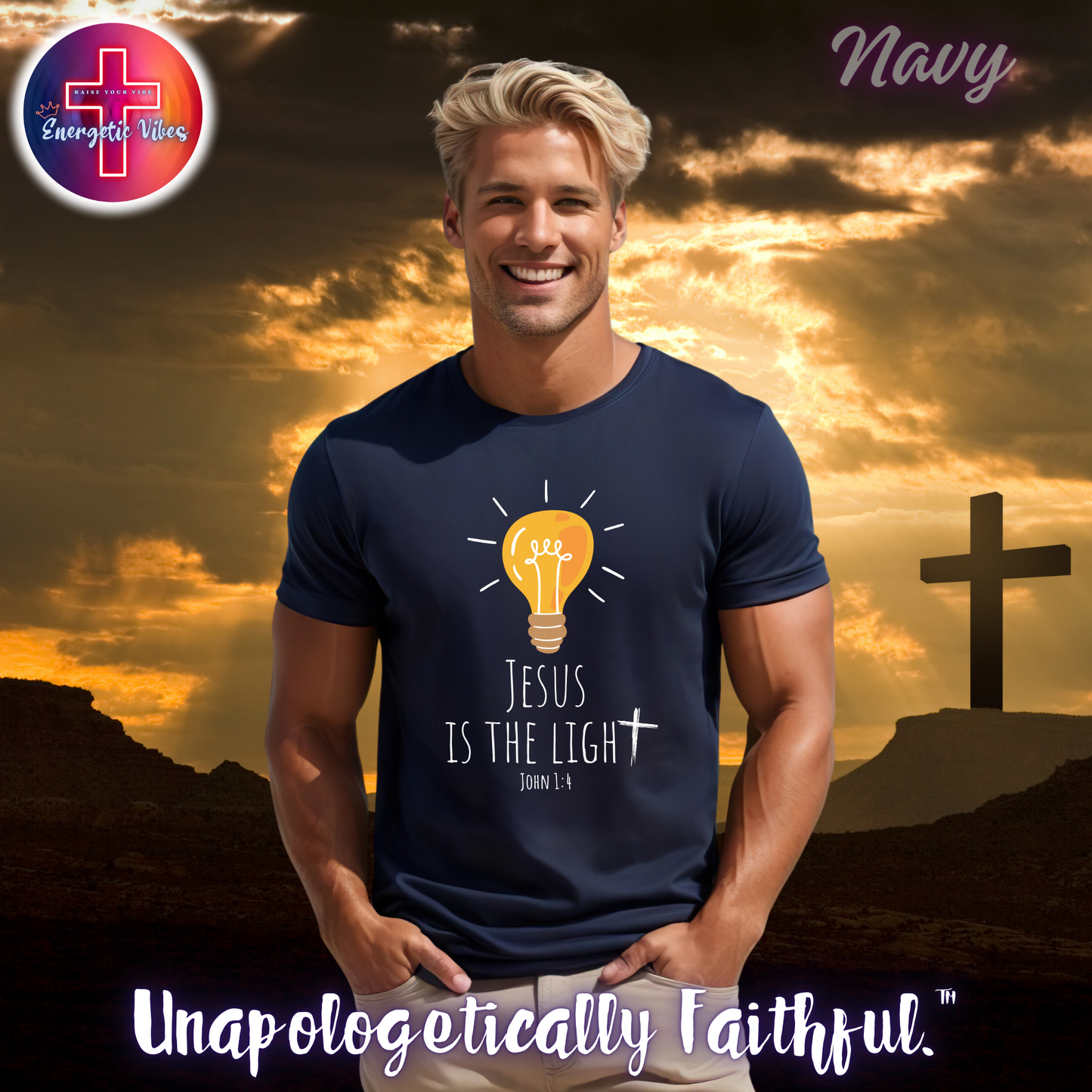 Jesus Is The Light ~ John 1:4 Unisex Christian T-Shirt | Classic Style Modern Tee