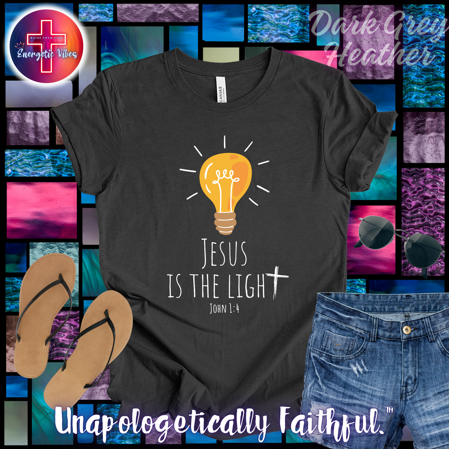 Jesus Is The Light ~ John 1:4 Unisex Christian T-Shirt | Classic Style Modern Tee