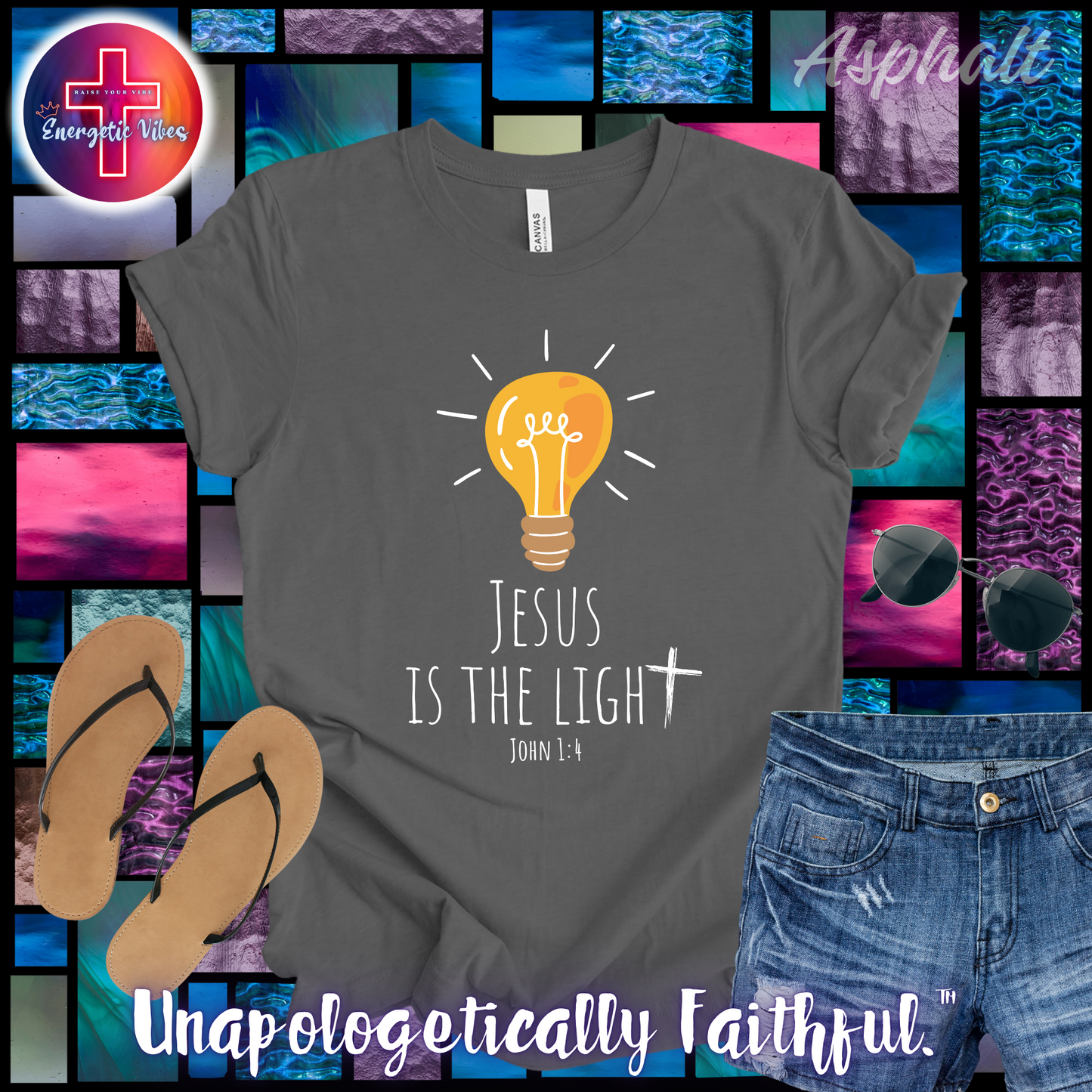 Jesus Is The Light ~ John 1:4 Unisex Christian T-Shirt | Classic Style Modern Tee