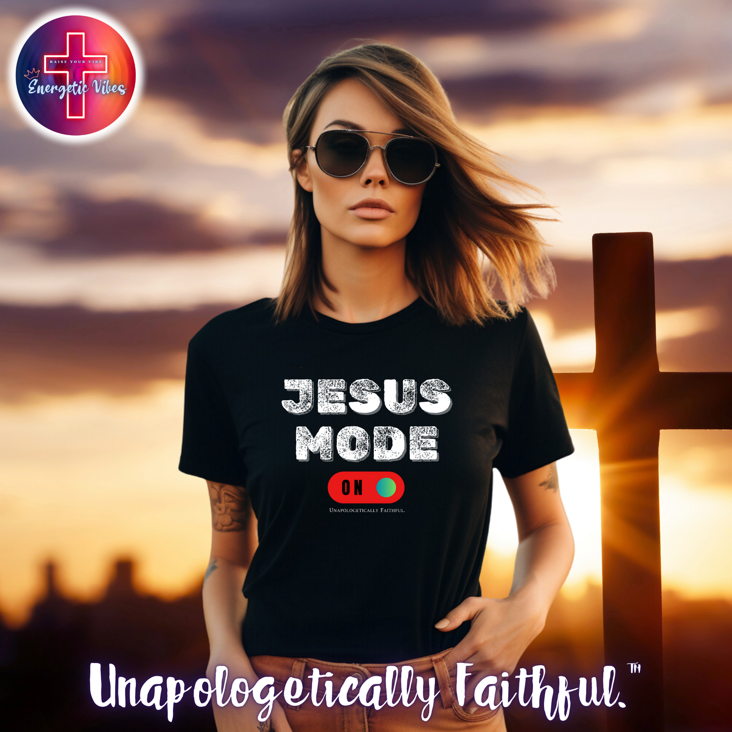 Jesus Mode ON Unisex Christian T-Shirt | Classic Style Modern Tee