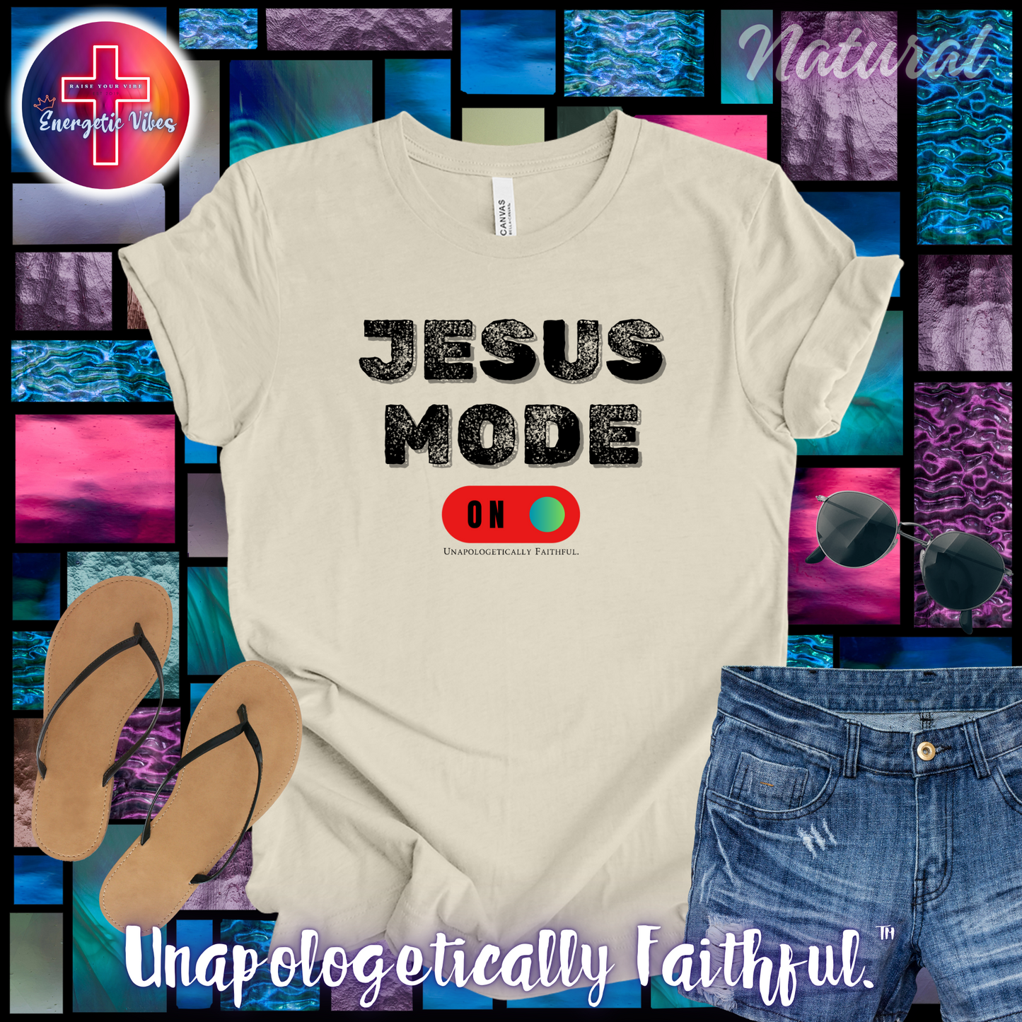 Jesus Mode ON Unisex Christian T-Shirt | Classic Style Modern Tee