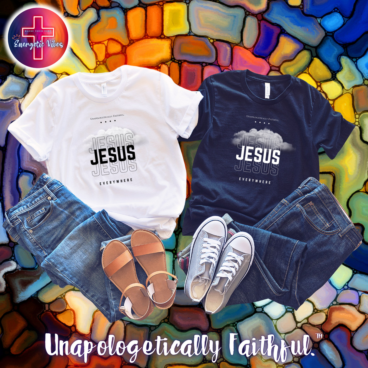 Jesus, Jesus, Jesus Everywhere Unisex Christian T-Shirt | Classic Style Modern Tee