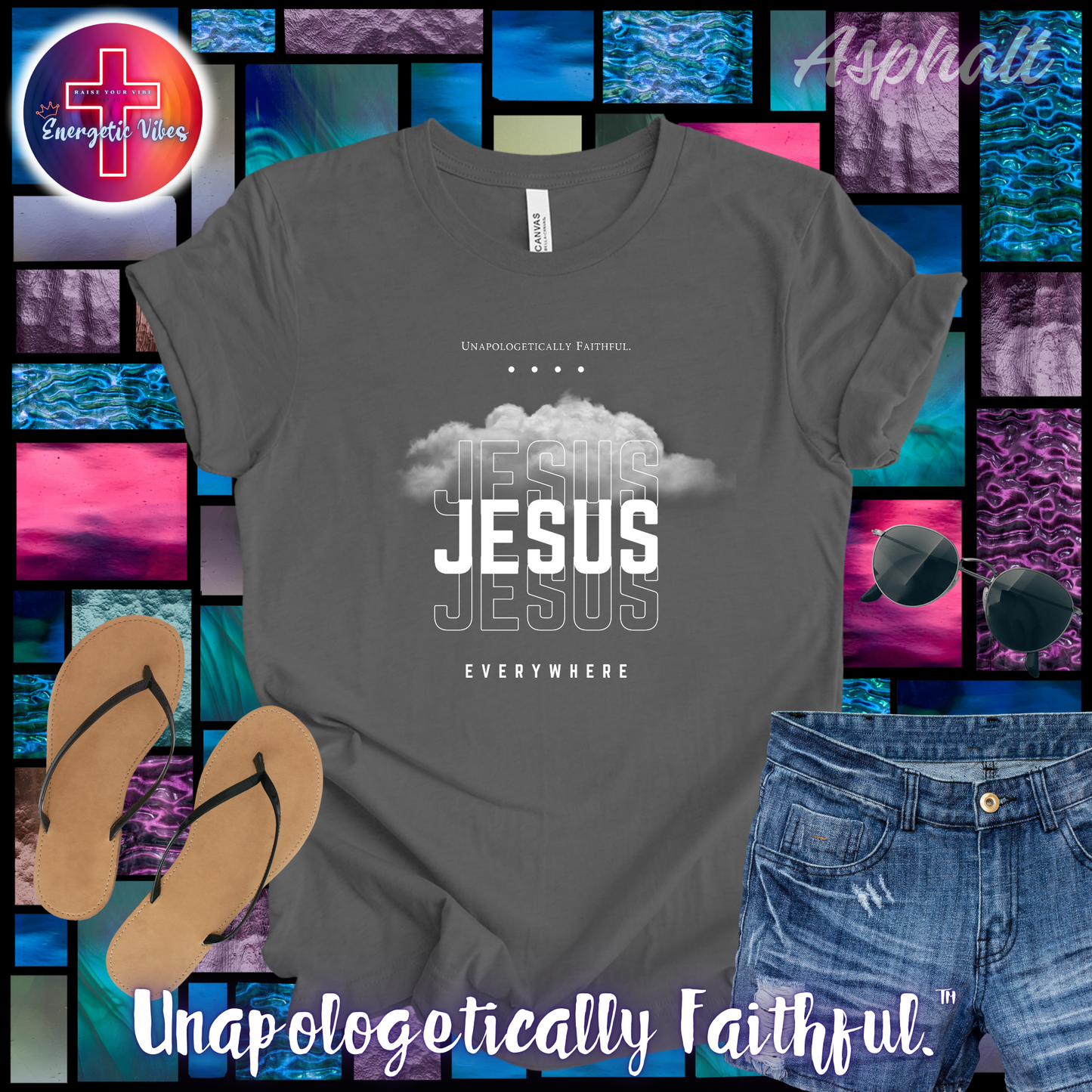 Jesus, Jesus, Jesus Everywhere Unisex Christian T-Shirt | Classic Style Modern Tee