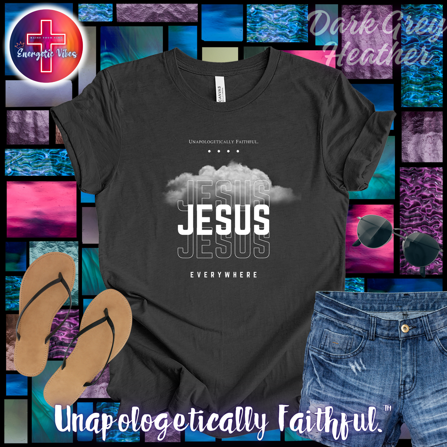 Jesus, Jesus, Jesus Everywhere Unisex Christian T-Shirt | Classic Style Modern Tee