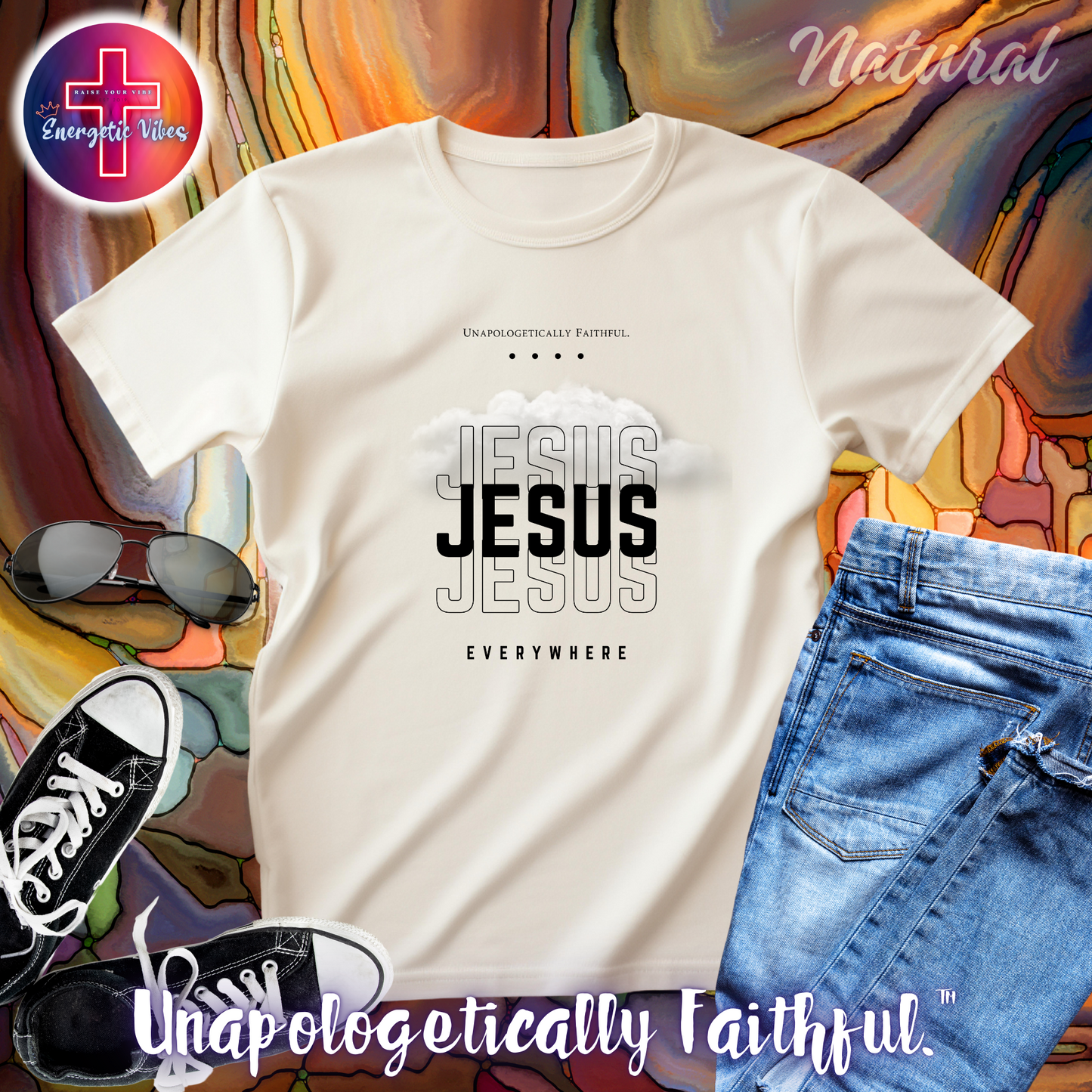 Jesus, Jesus, Jesus Everywhere Unisex Christian T-Shirt | Classic Style Modern Tee