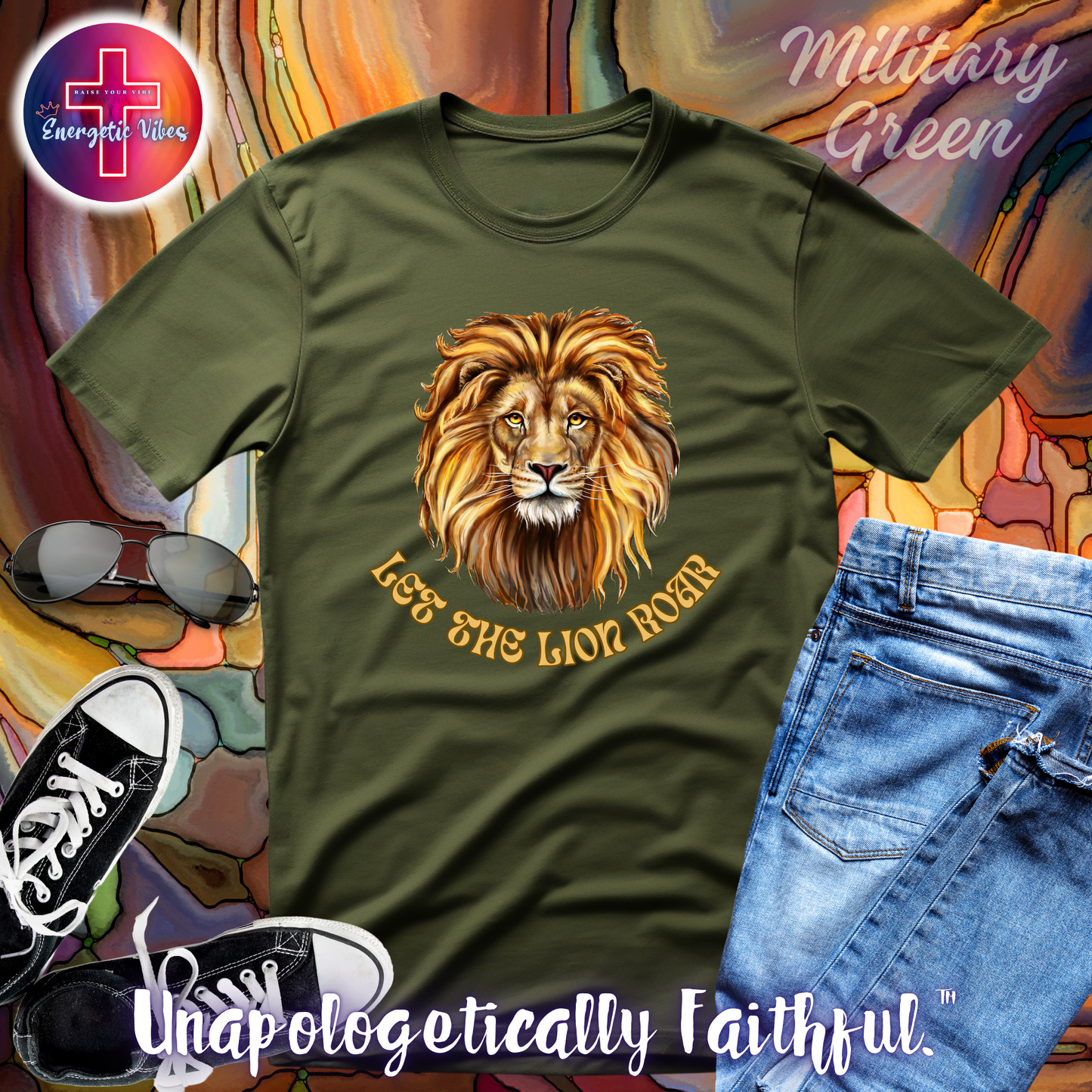 Let The Lion Roar ~ Golden Unisex Christian T-Shirt | Classic Style Modern Tee