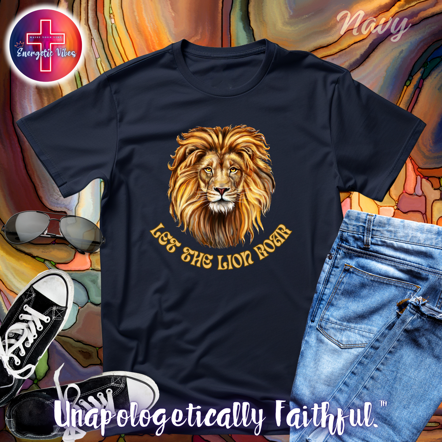 Let The Lion Roar ~ Golden Unisex Christian T-Shirt | Classic Style Modern Tee