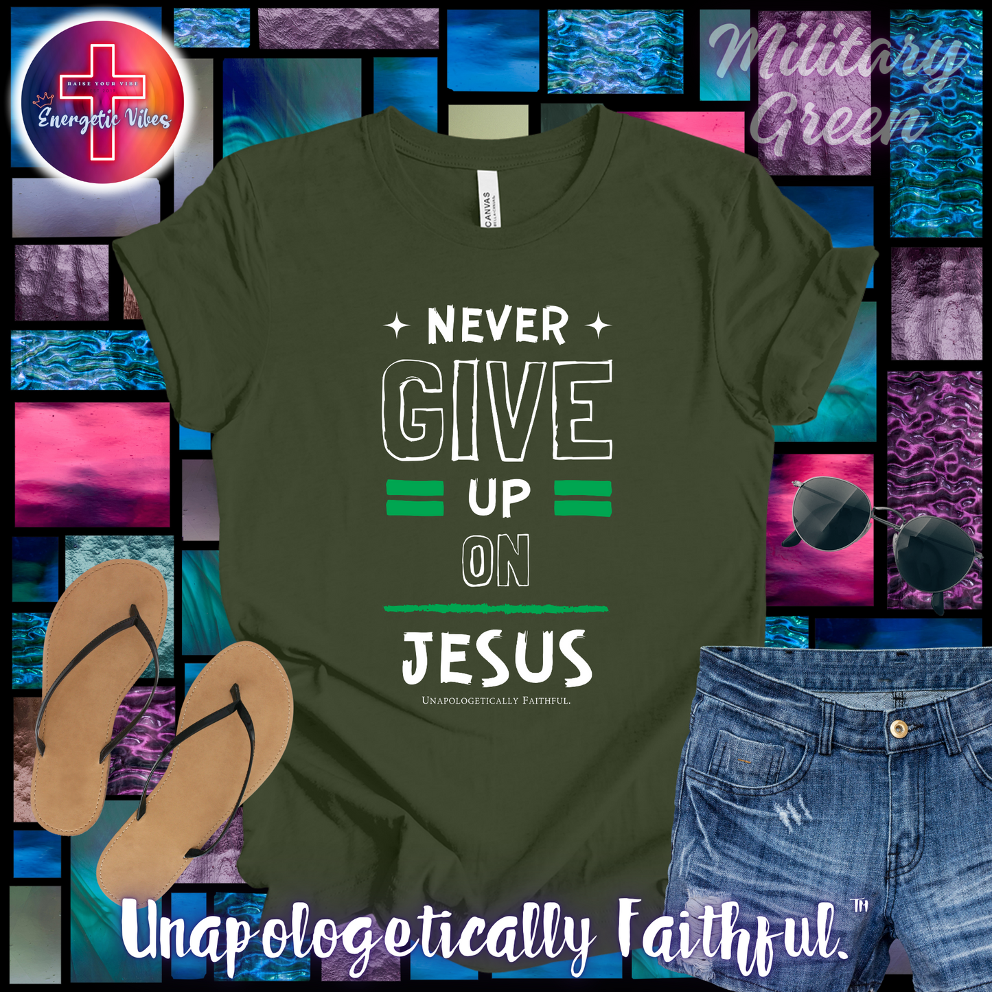 Never Give Up on Jesus Unisex Christian T-Shirt | Classic Style Modern Tee