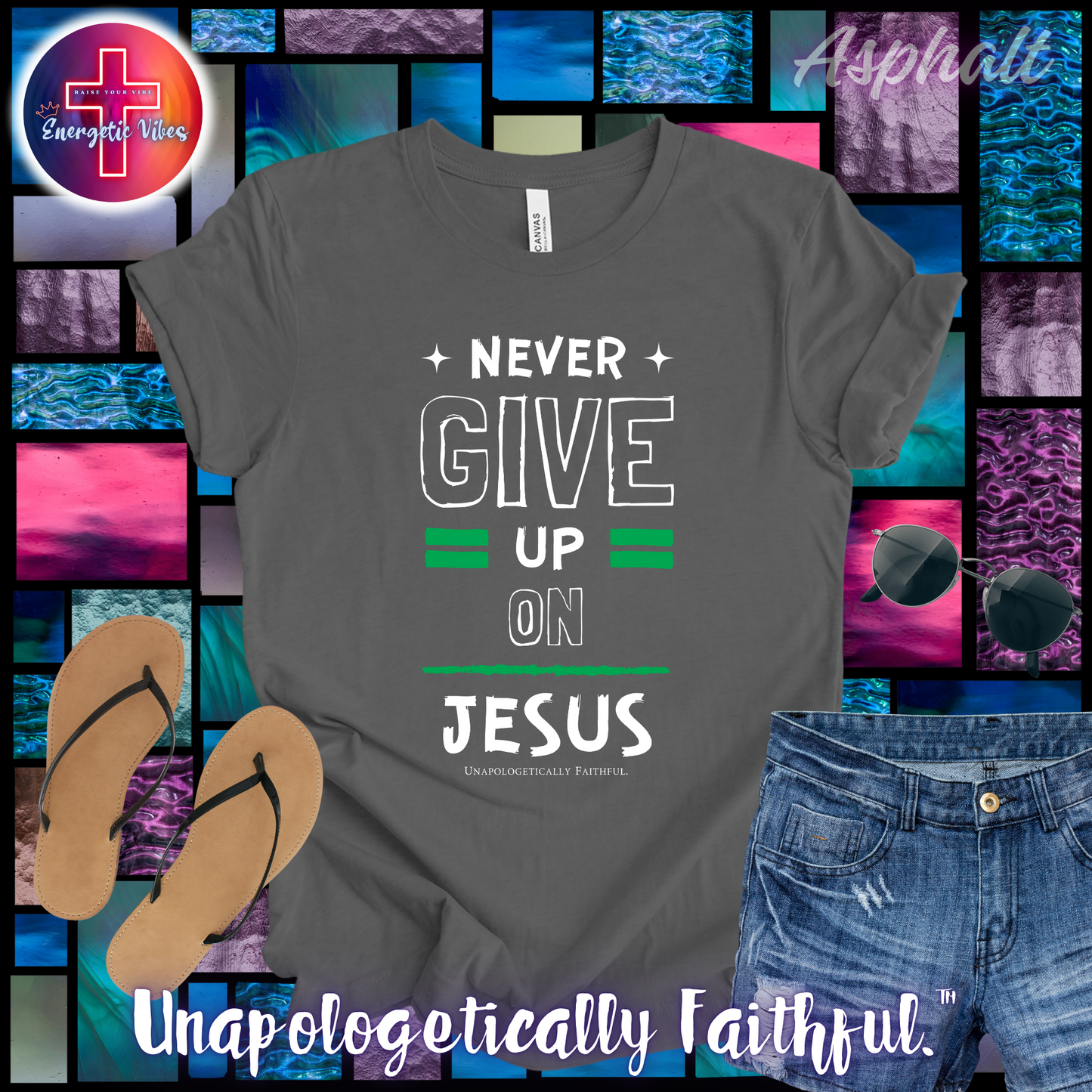 Never Give Up on Jesus Unisex Christian T-Shirt | Classic Style Modern Tee