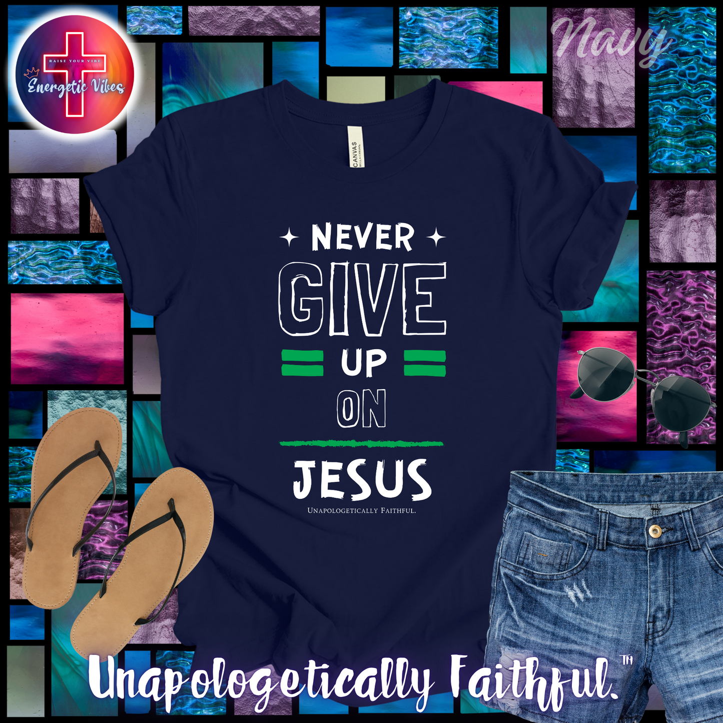 Never Give Up on Jesus Unisex Christian T-Shirt | Classic Style Modern Tee