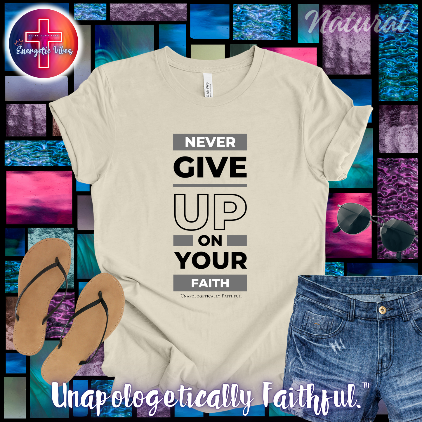 Never Give Up On Your Faith Unisex Christian T-Shirt | Classic Style Modern Tee