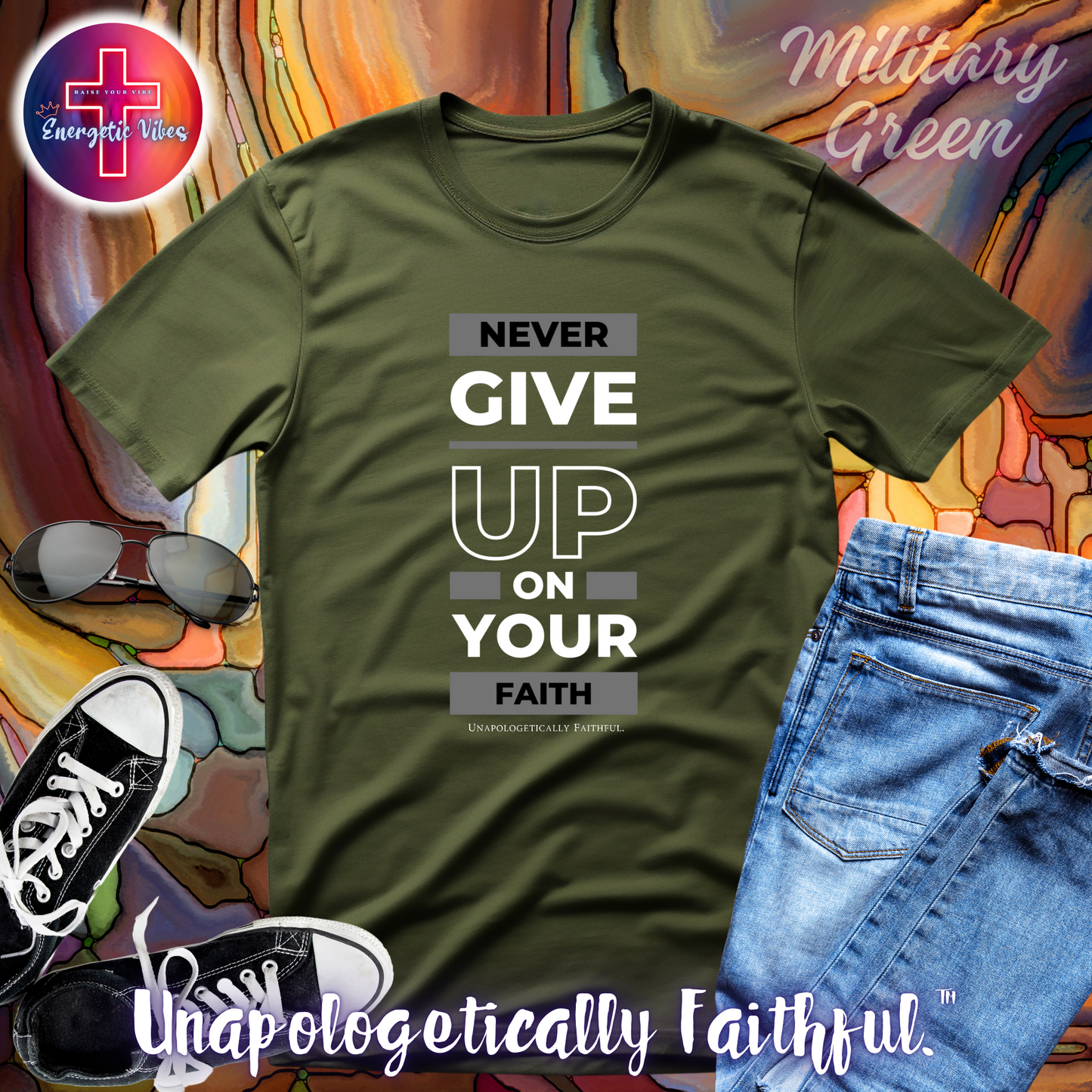 Never Give Up On Your Faith Unisex Christian T-Shirt | Classic Style Modern Tee