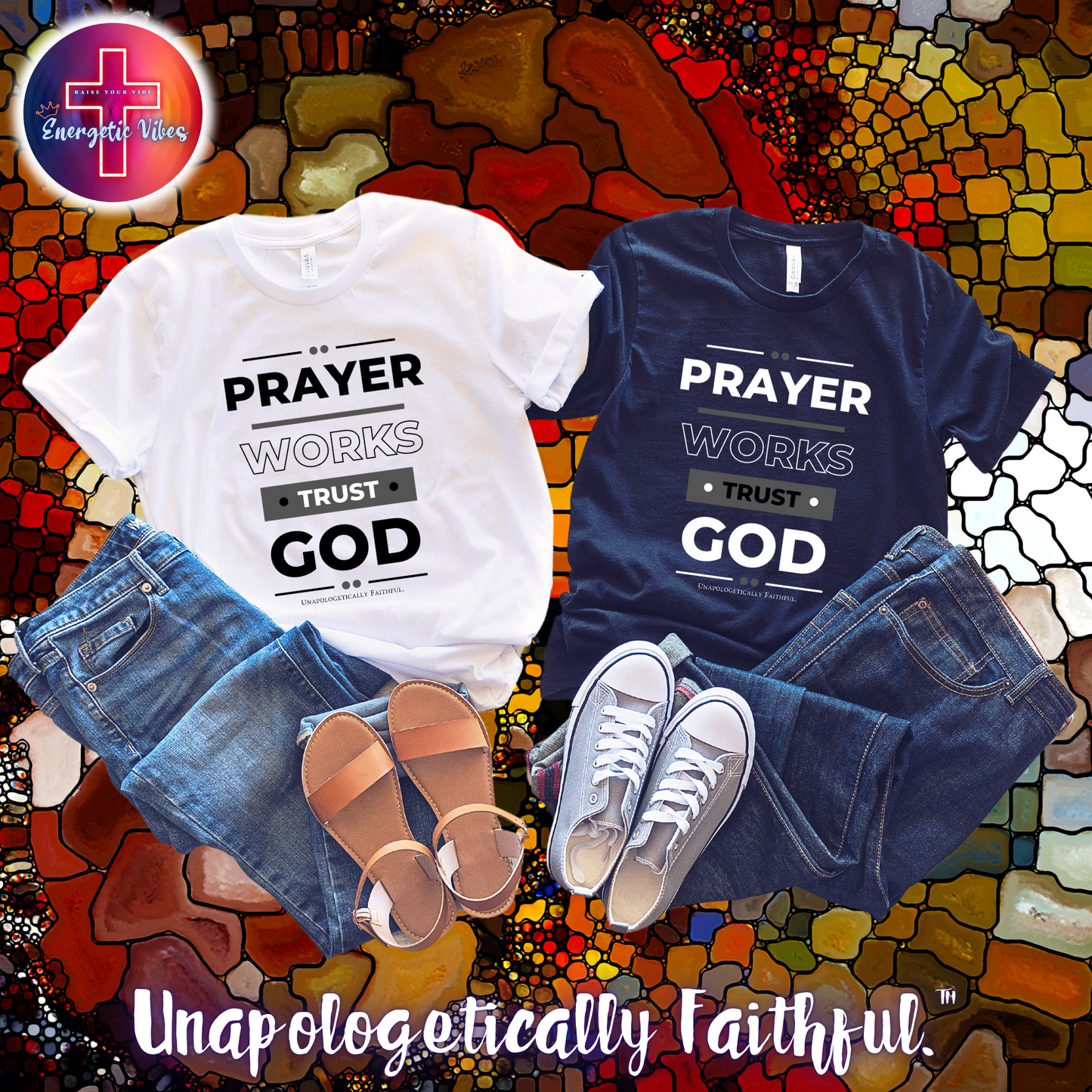 Prayer Works, Trust God Unisex Christian T-Shirt | Classic Style Modern Tee