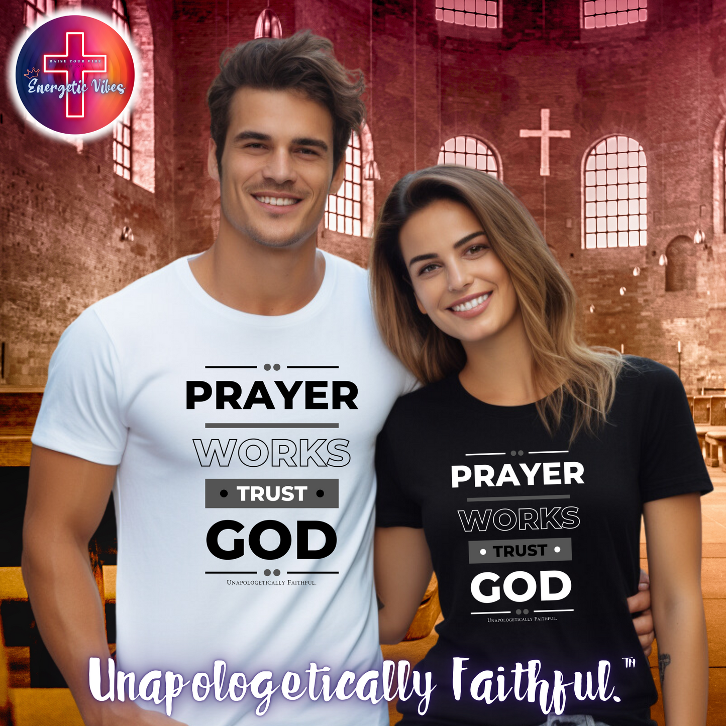 Prayer Works, Trust God Unisex Christian T-Shirt | Classic Style Modern Tee