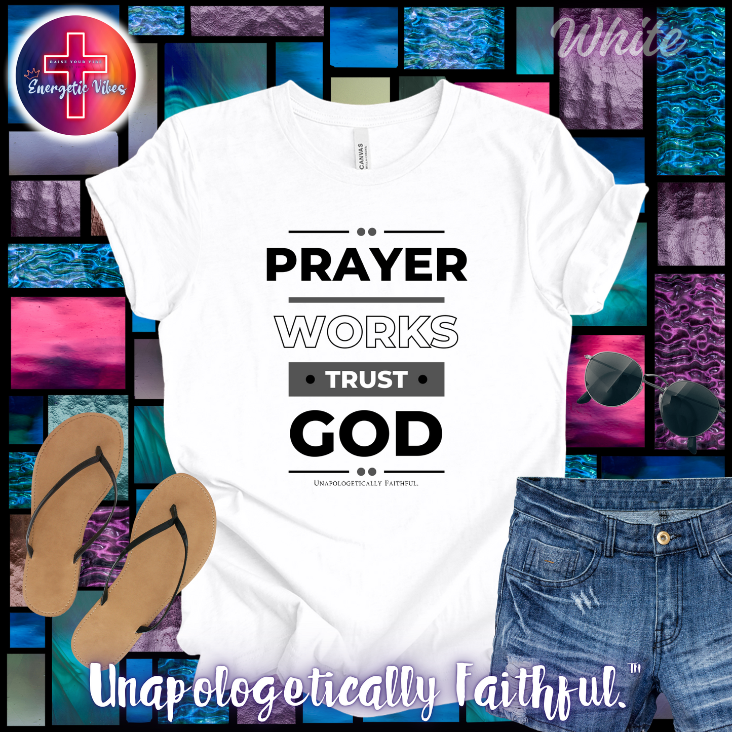 Prayer Works, Trust God Unisex Christian T-Shirt | Classic Style Modern Tee