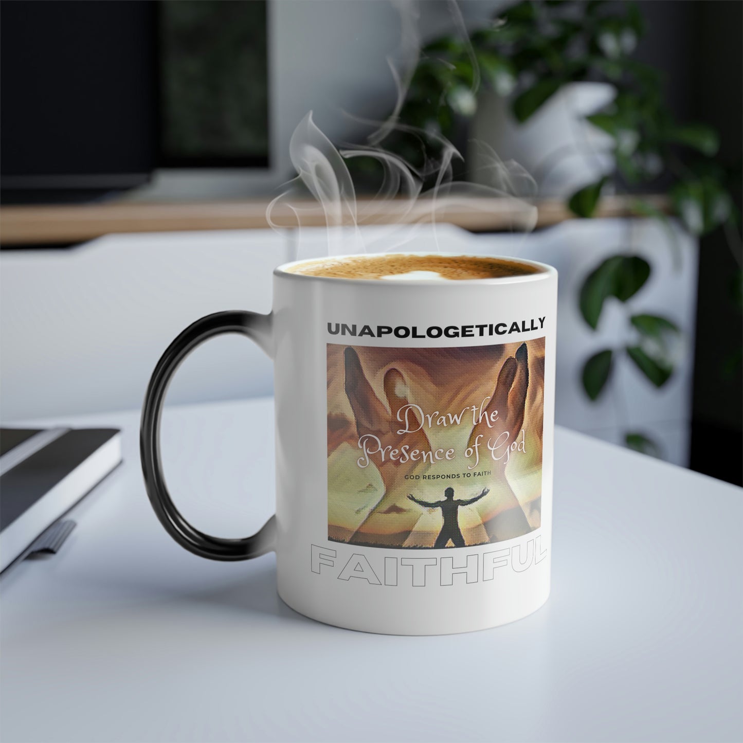 Draw The Presence Of God ~ Golden: Heat Changing Mug 11 Oz