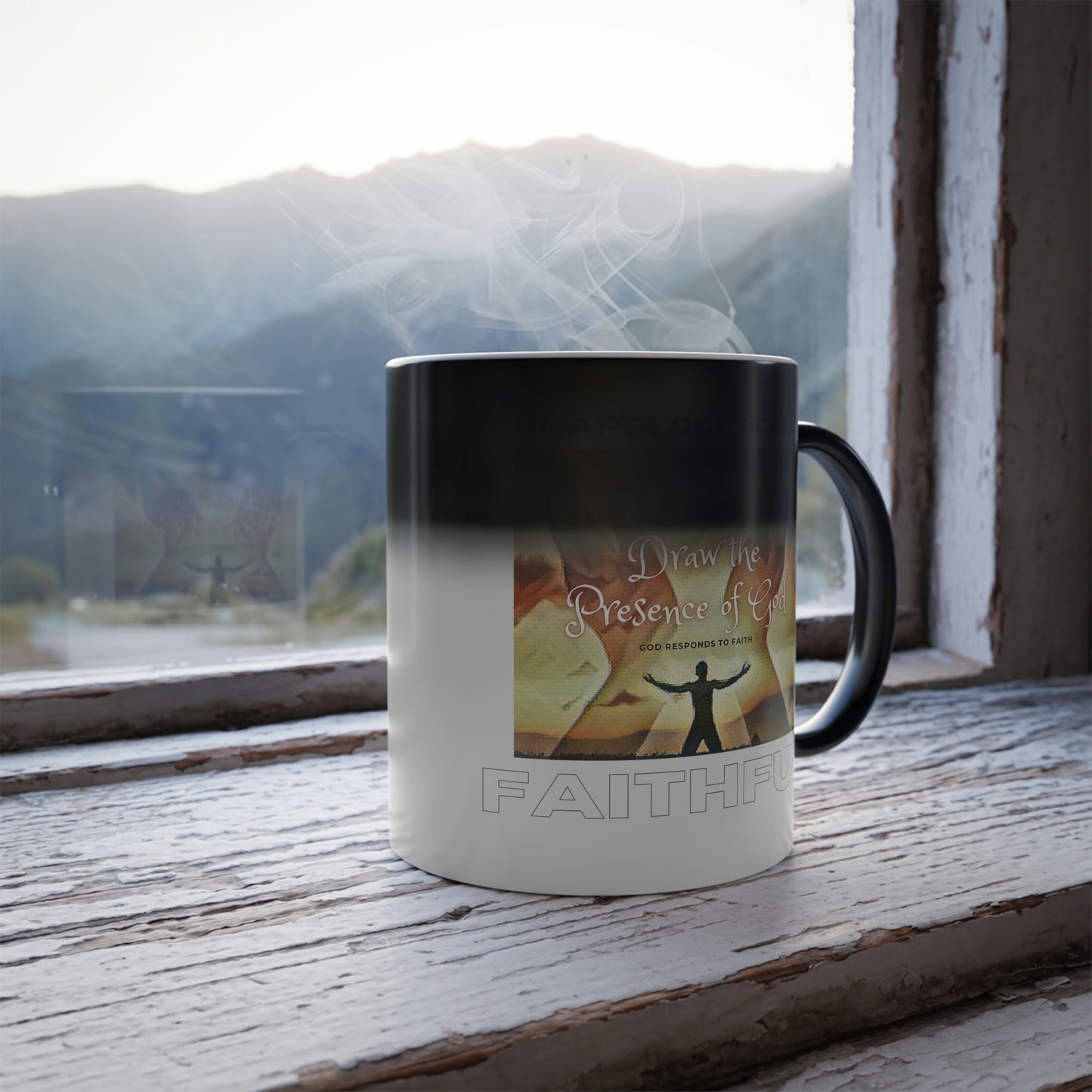 Draw The Presence Of God ~ Golden: Heat Changing Mug 11 Oz